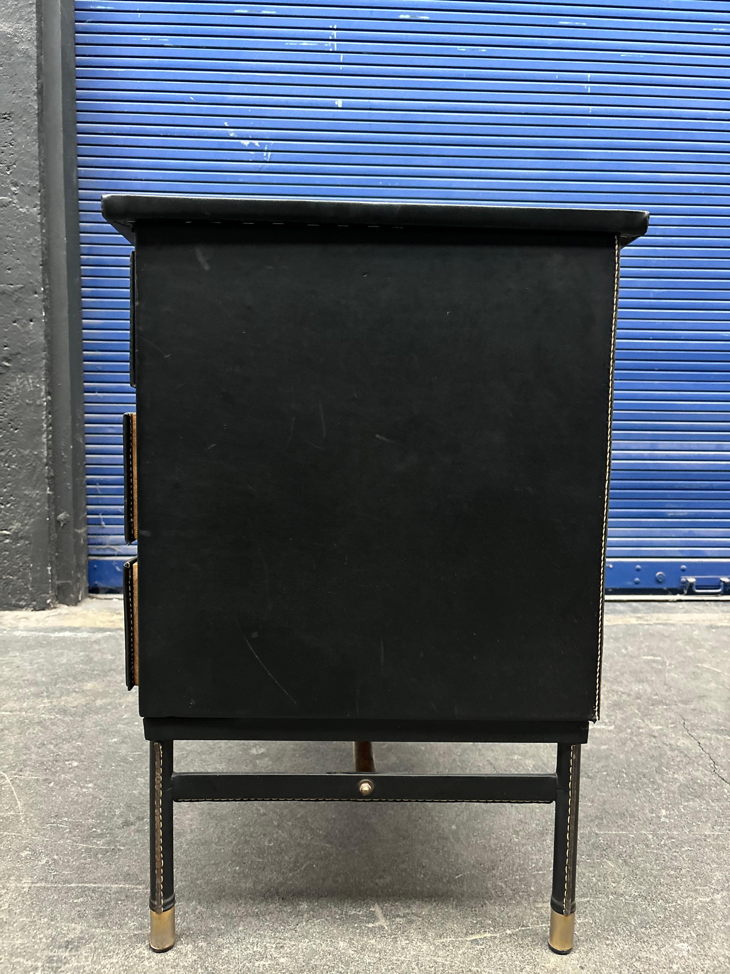 Scrivania Jacques Adnet in pelle in vendita 11