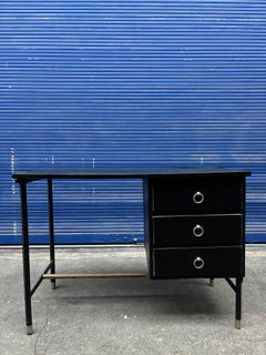 Bureau en cuir Jacques Adnet