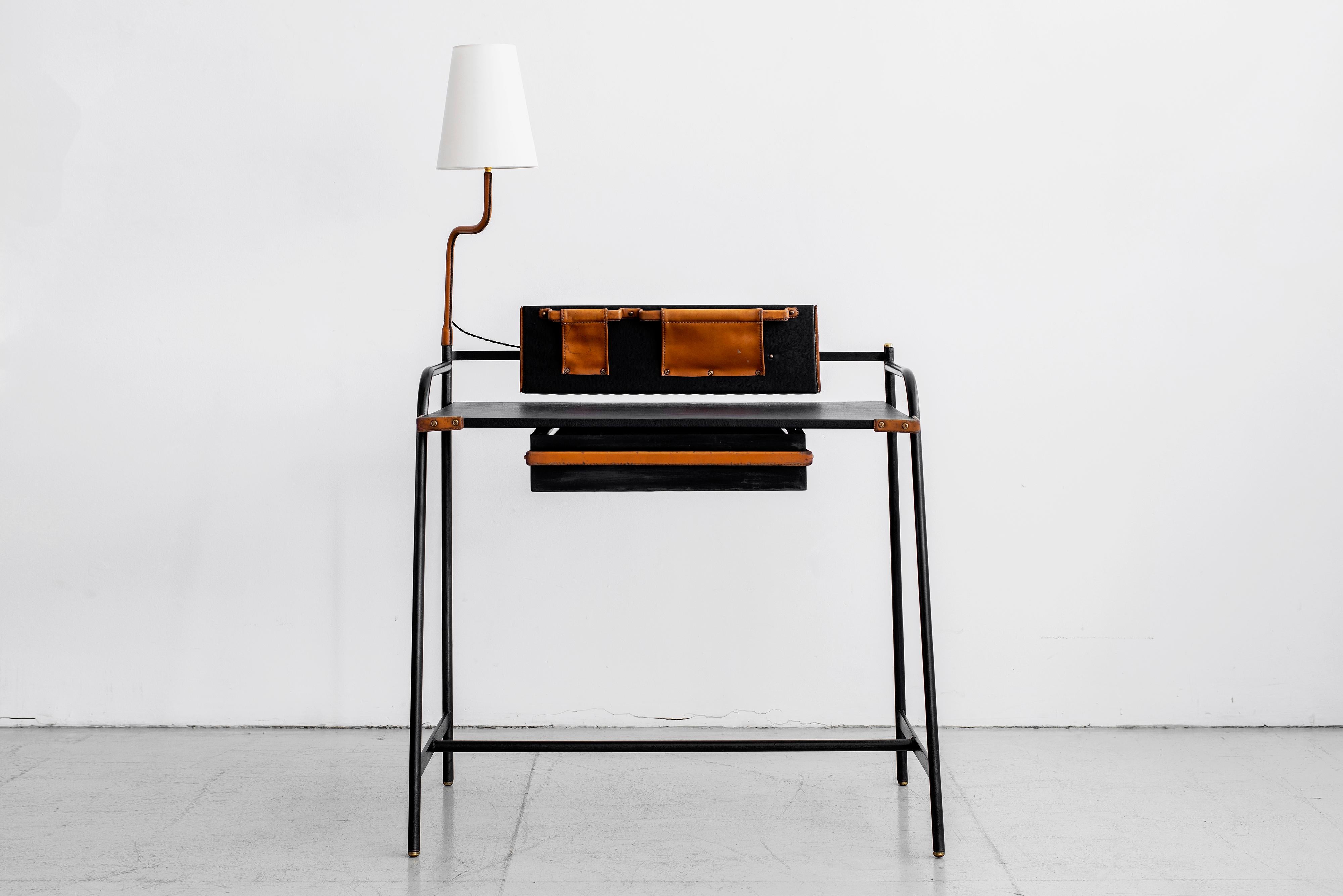Jacques Adnet Desk with Lamp 3