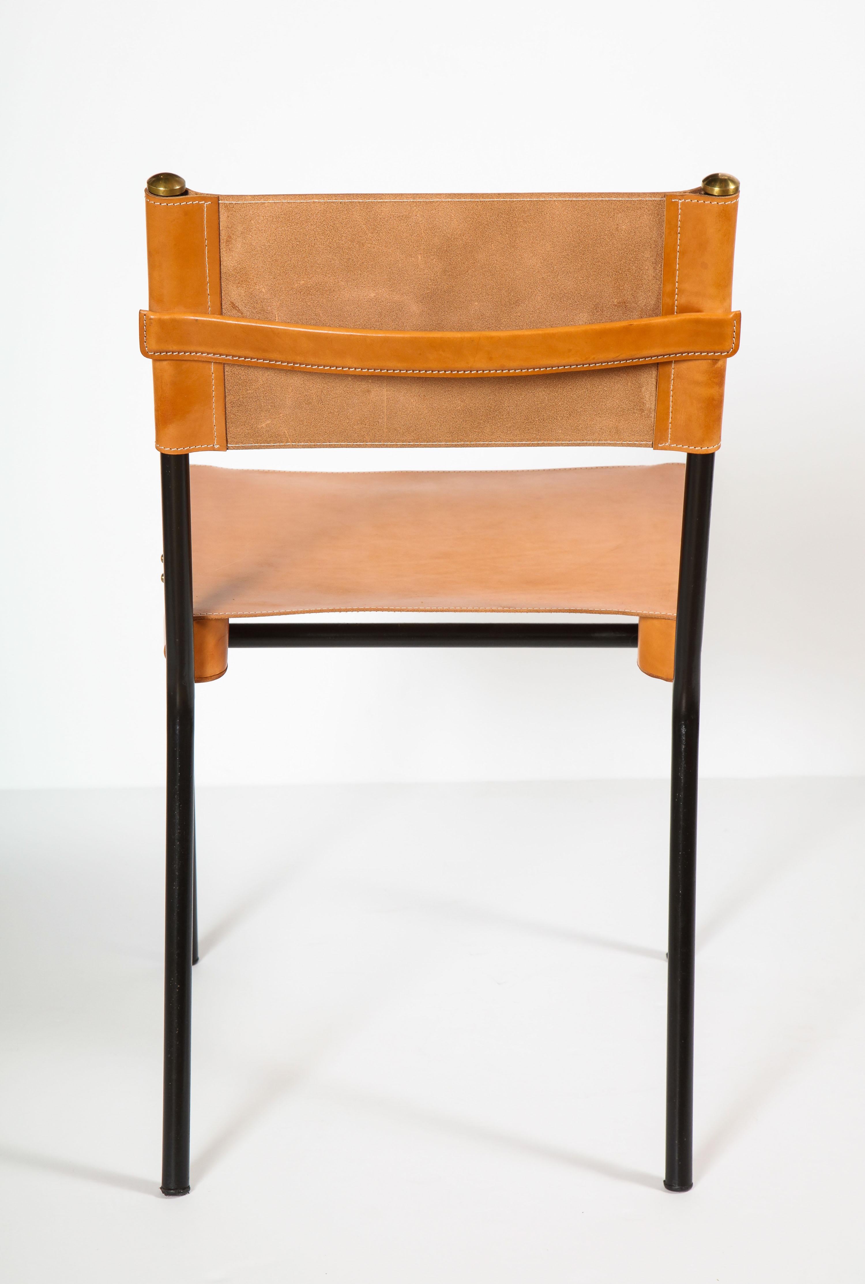 Brass Jacques Adnet Dining Chairs