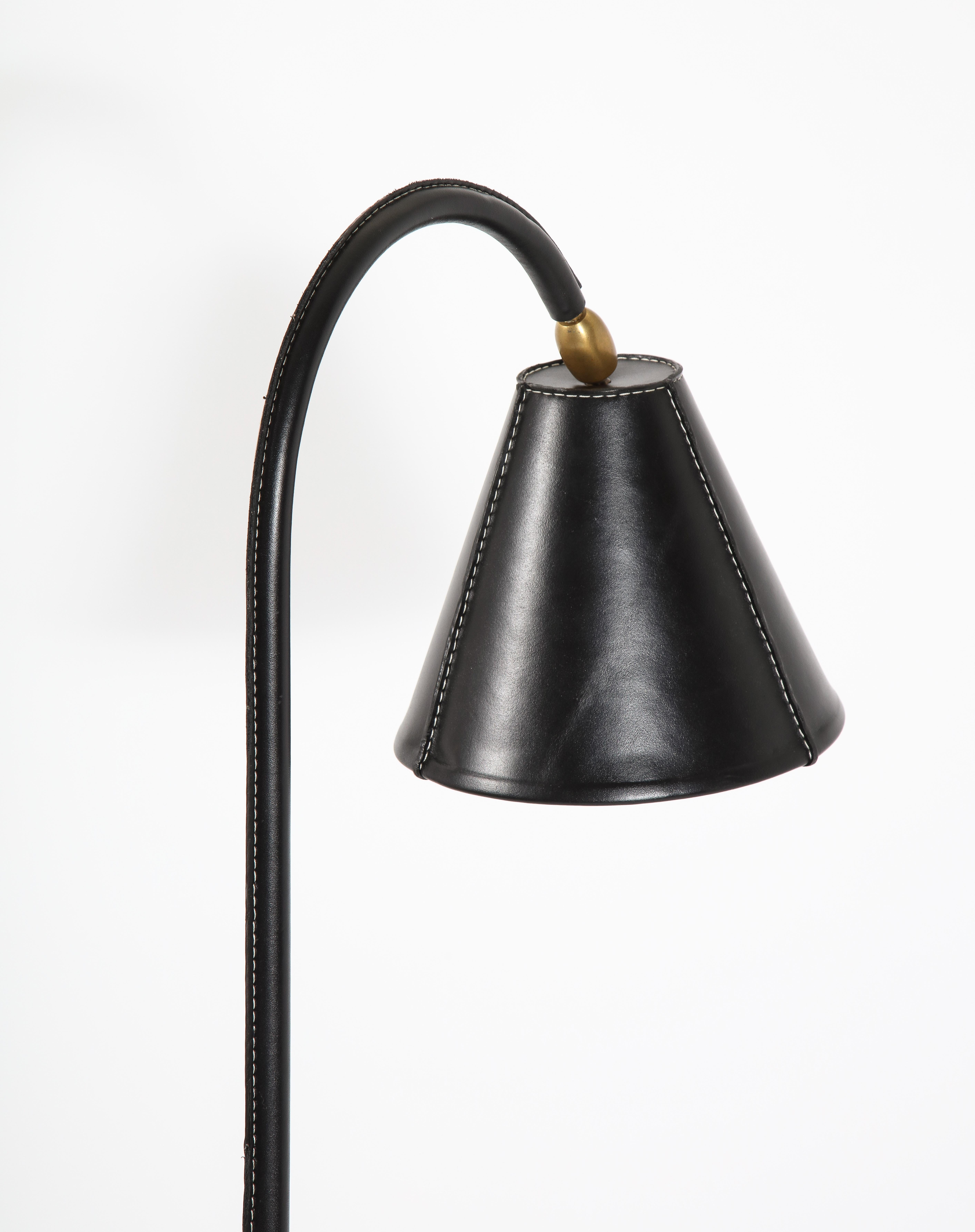 Jacques Adnet Dual Cone Floor Lamp. France, 1950s 4