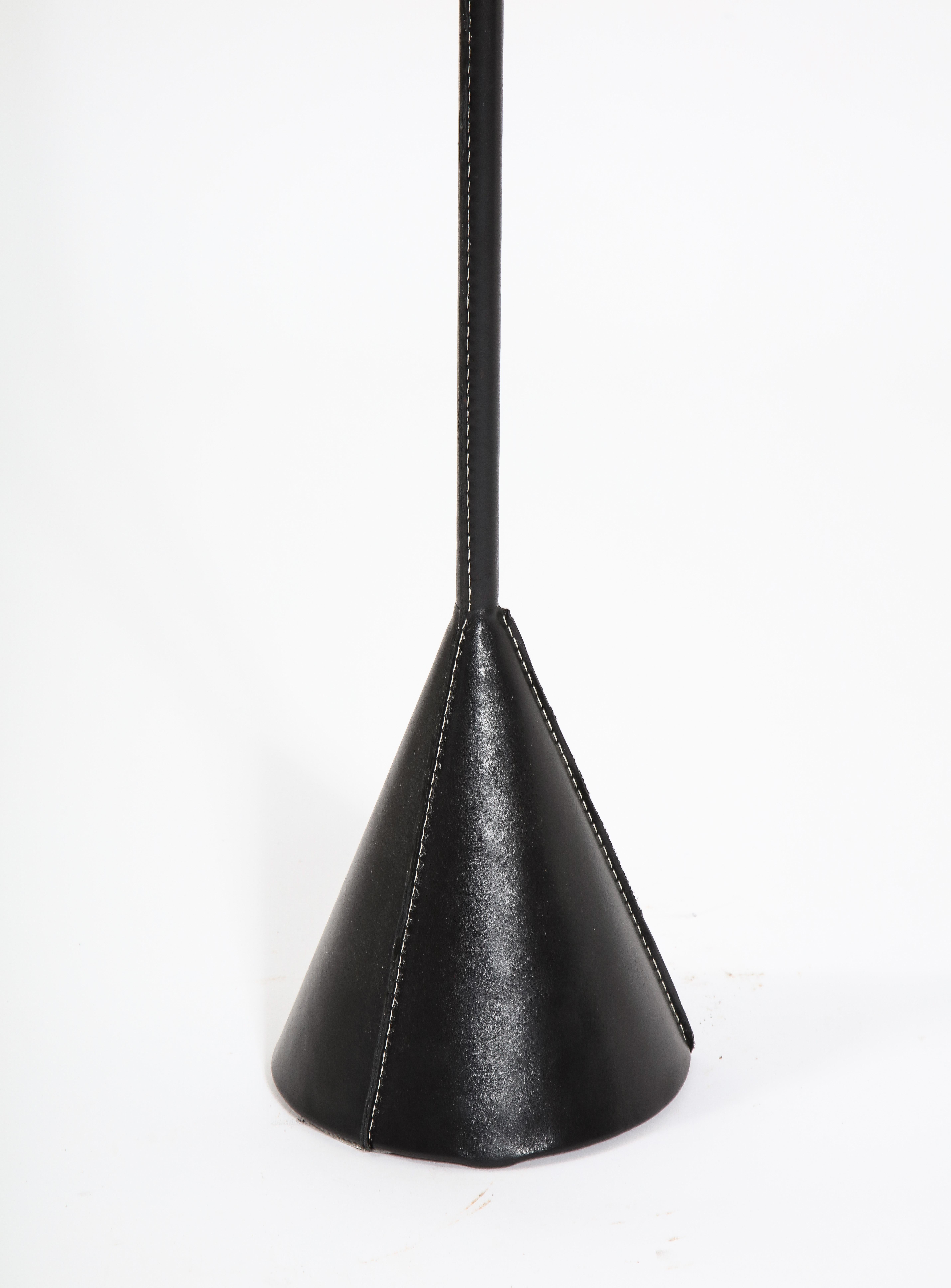 Jacques Adnet Dual Cone Floor Lamp. France, 1950s 5