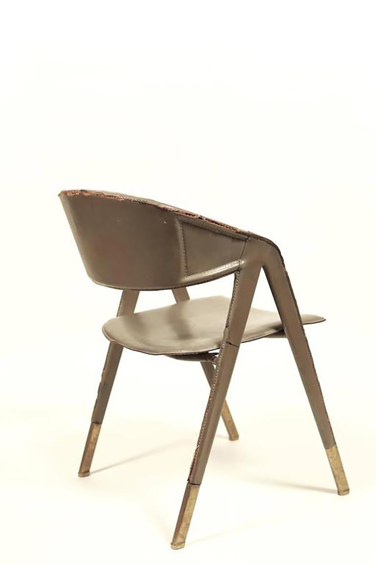 Milieu du XXe siècle Huit fauteuils Jacques Adnet en vente