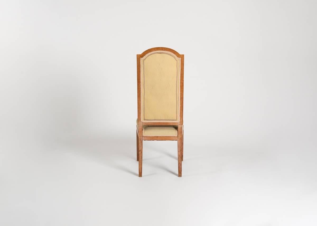 French Jacques Adnet, Eight Fine and Rare Side Chairs, France, C. 1938-1940