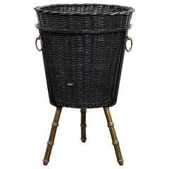 Jacques Adnet Faux Bamboo Wastepaper Basket