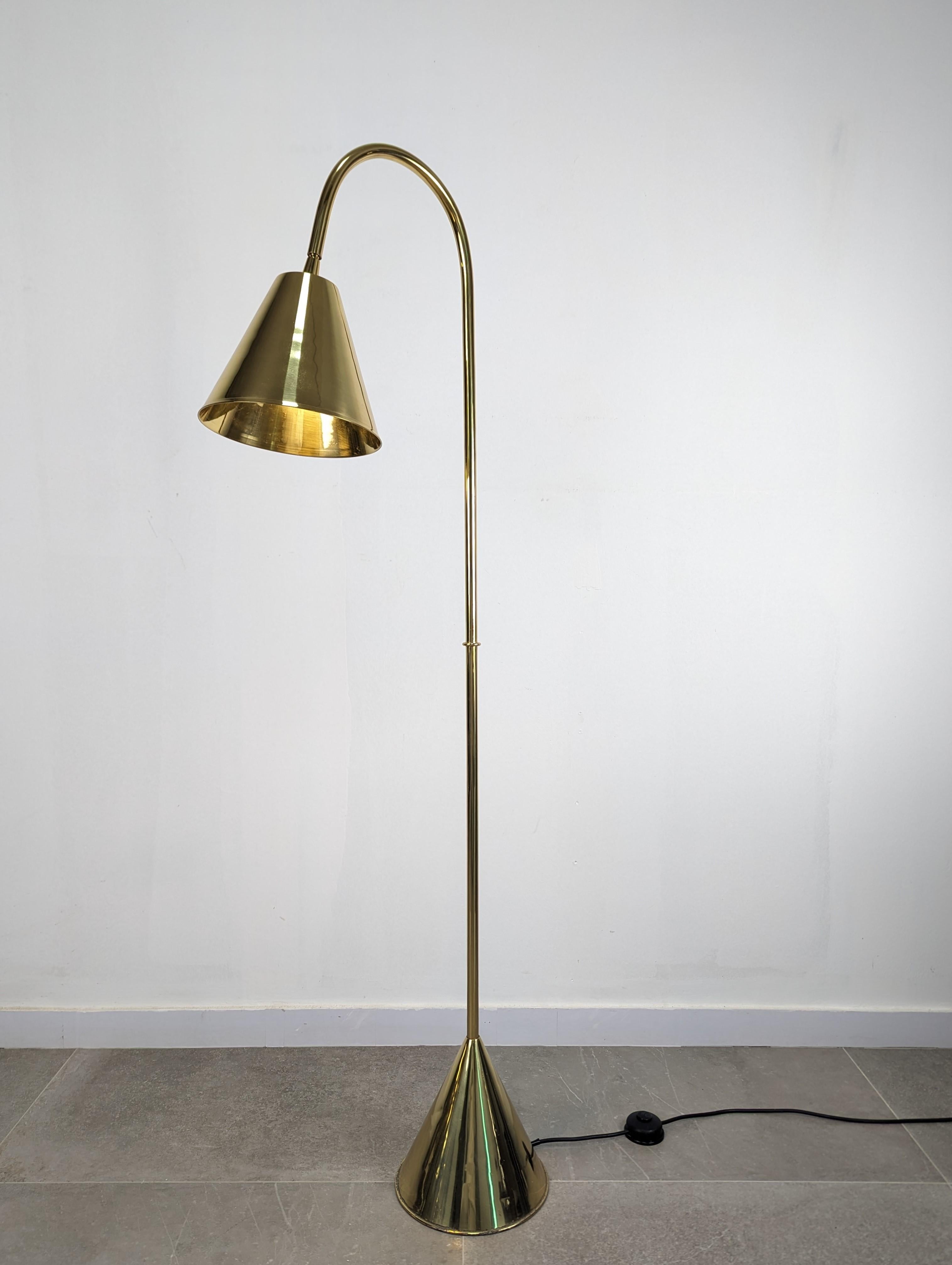 Jacques Adnet floor lamp by Valentí in brass 2