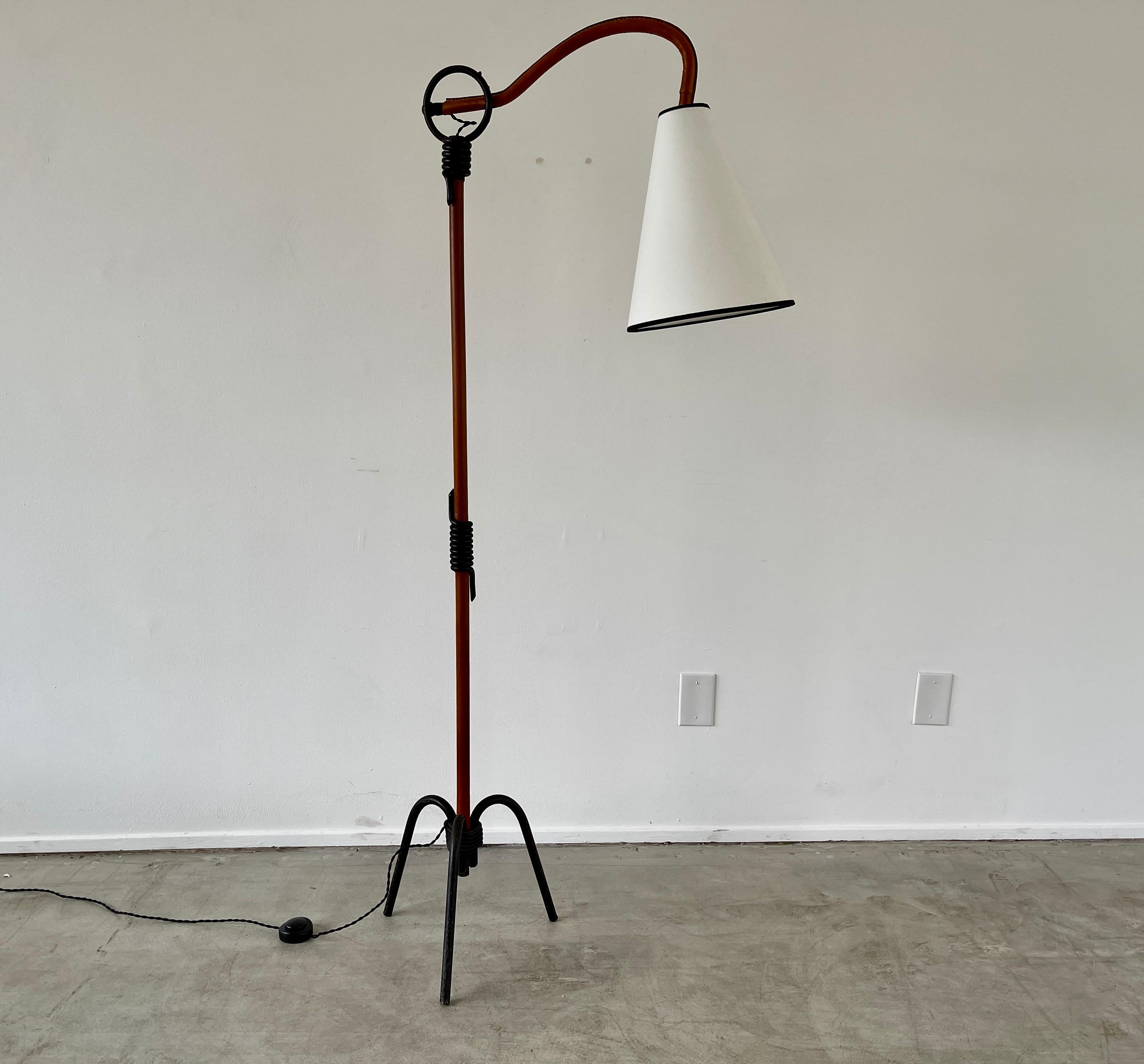 French Jacques Adnet Floor Lamp