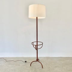 Jacques Adnet Floor Lamp in Saddle Leather, 1950s France