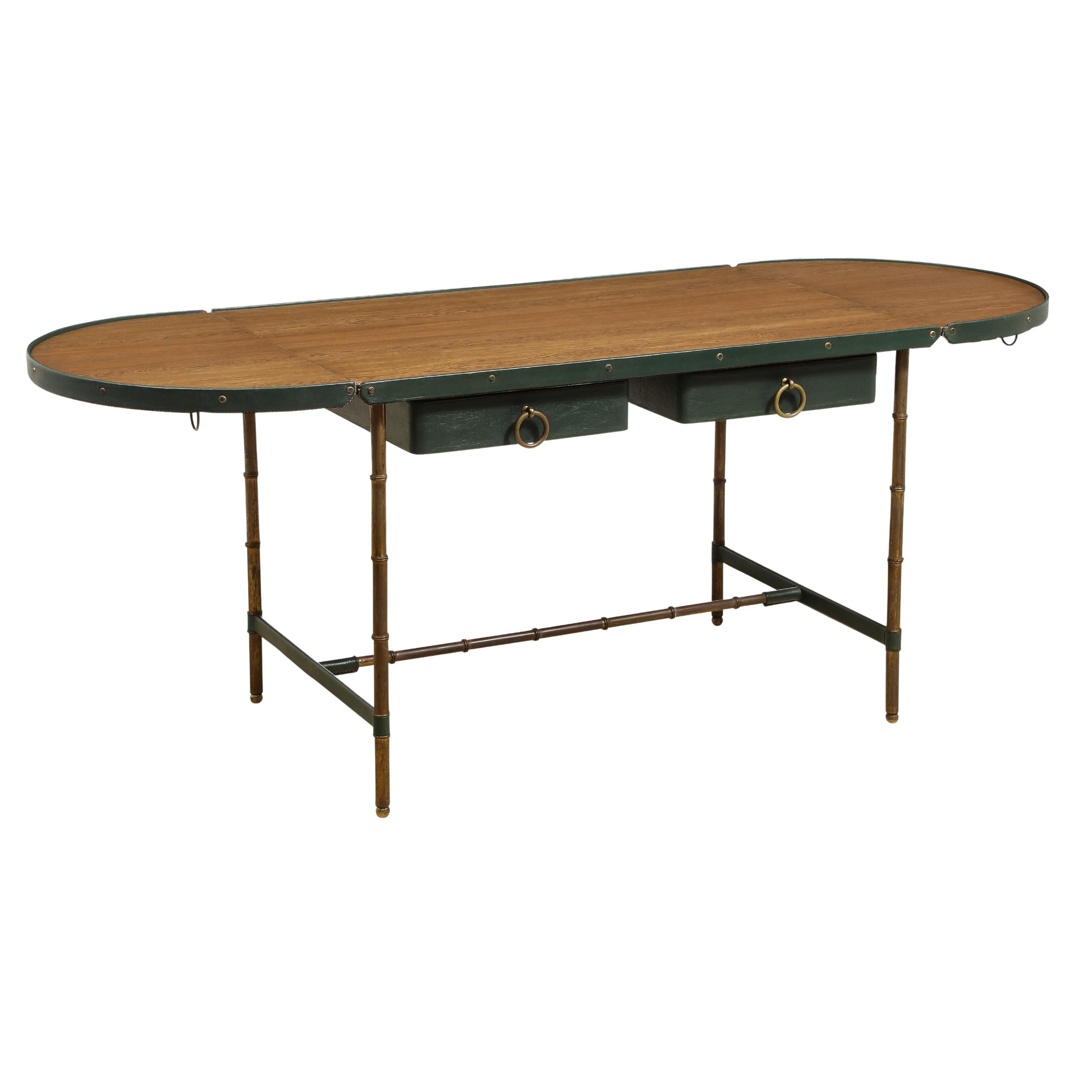 Jacques Adnet Folding Top Desk, France, 1950's