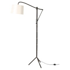 Jacques Adnet for Hermès French 1950s Leather Floor Lamp Midcentury Modern