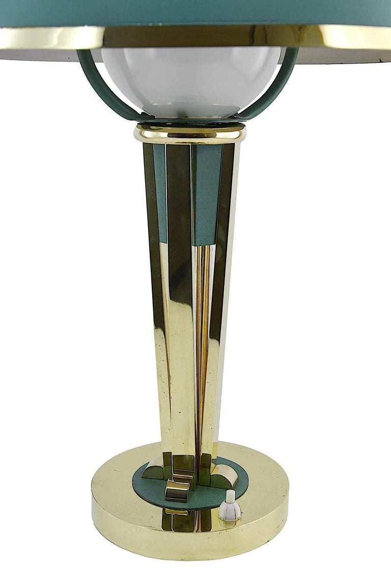 Jacques Adnet French Art Deco Desk or Table Lamp, circa 1940 In Good Condition For Sale In Saint-Amans-des-Cots, FR