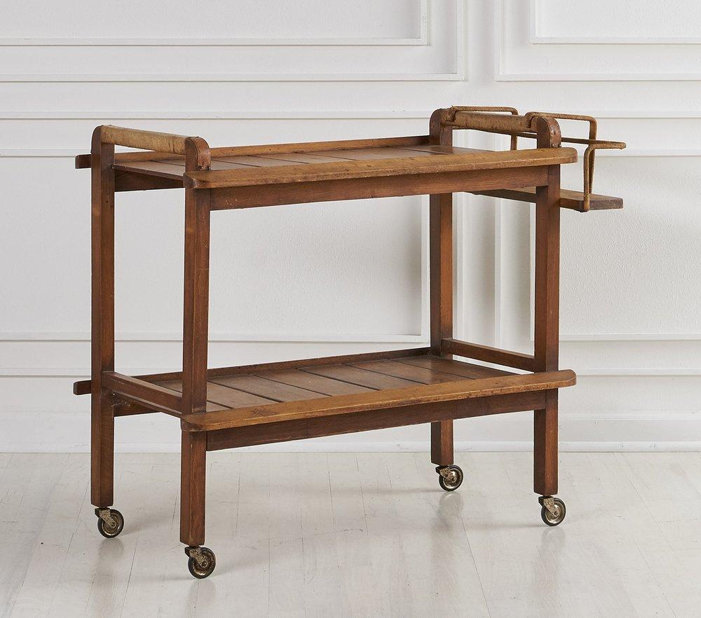 Jacques Adnet French Bar Cart 2