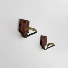 Jacques Adnet French Leather Wall Hooks - 2 available