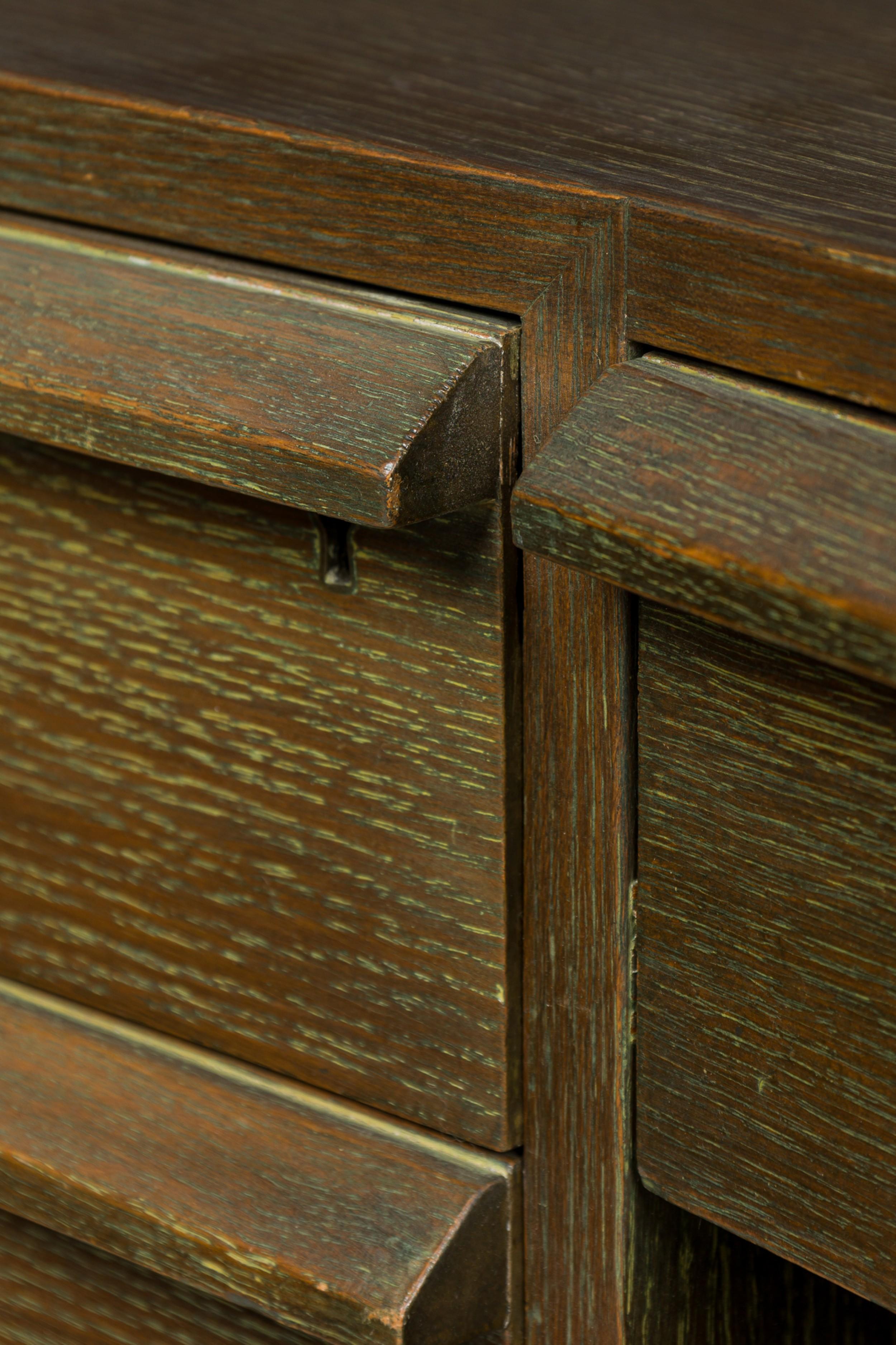 Scrivania a ginocchio in Oak Oak Oak, attribuita a Jacques Adnet, attribuita alla metà del secolo scorso. in vendita 1