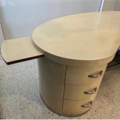 Jacques Adnet French Mid-Century kidney shaped desk