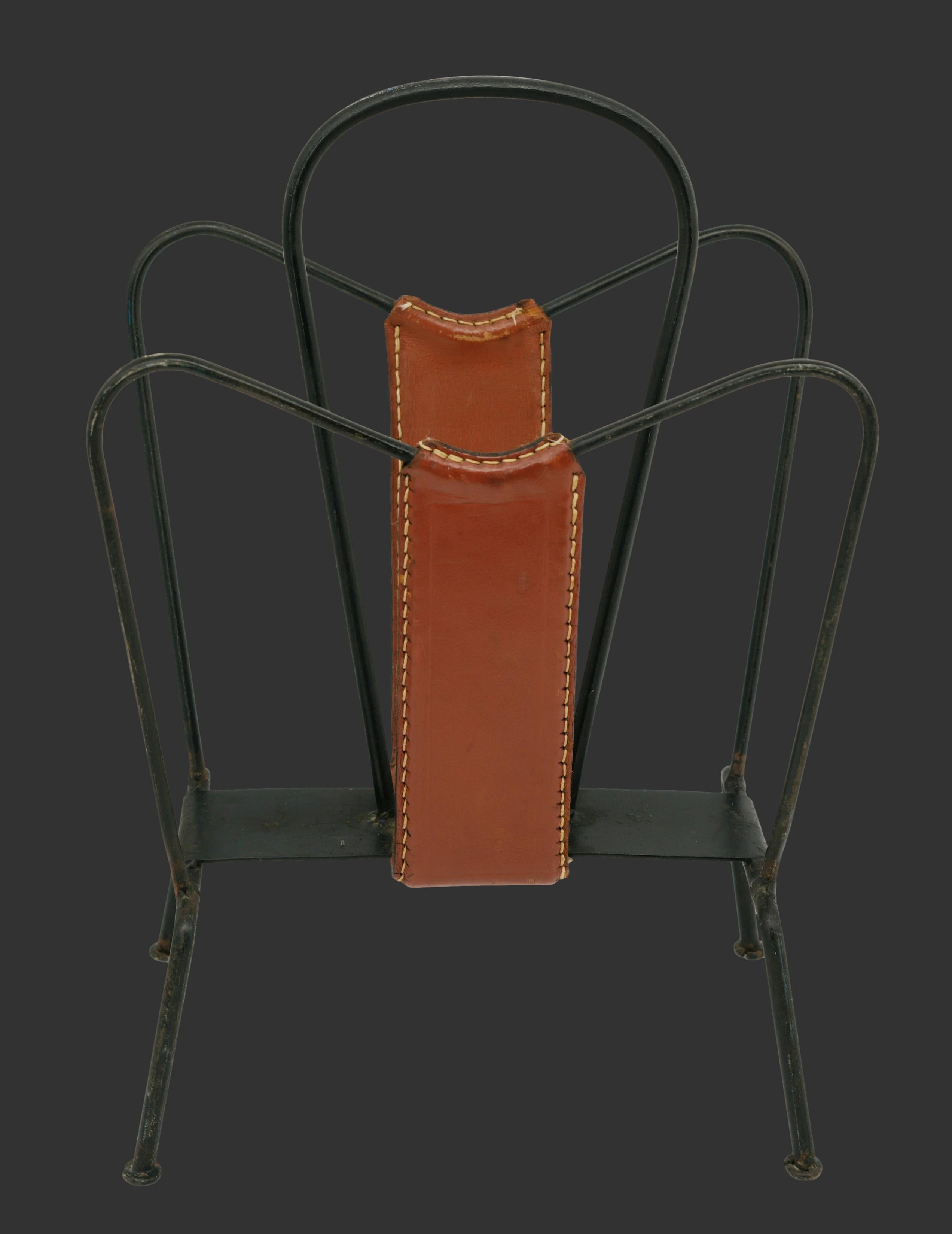 Français Jacques ADNET Porte-revues français du milieu du siècle, années 1950 en vente