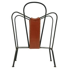 Jacques ADNET French Mid-century Magazine Rack, 1950s