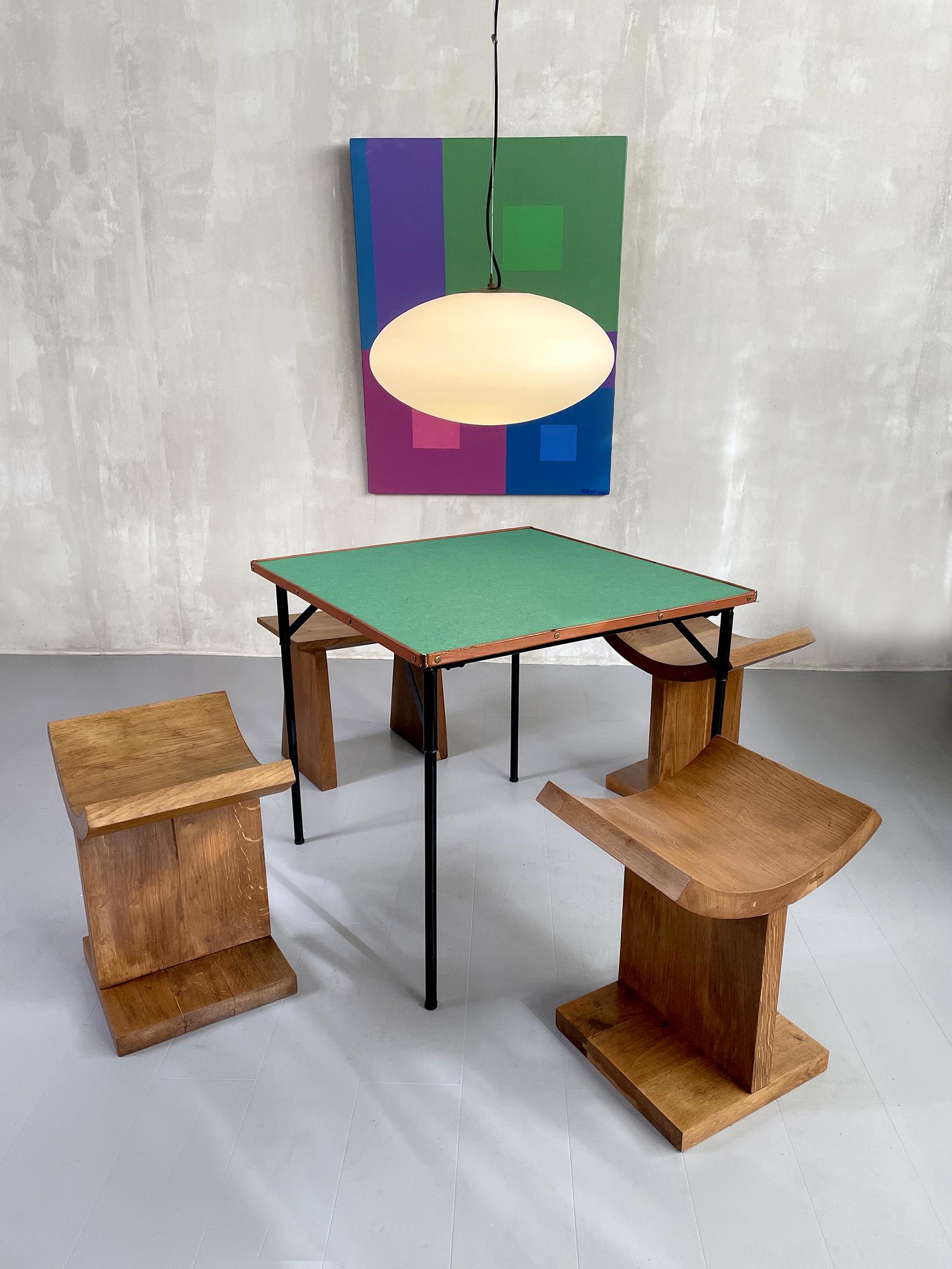 Jacques Adnet, Game Table, France, 1950 For Sale 6