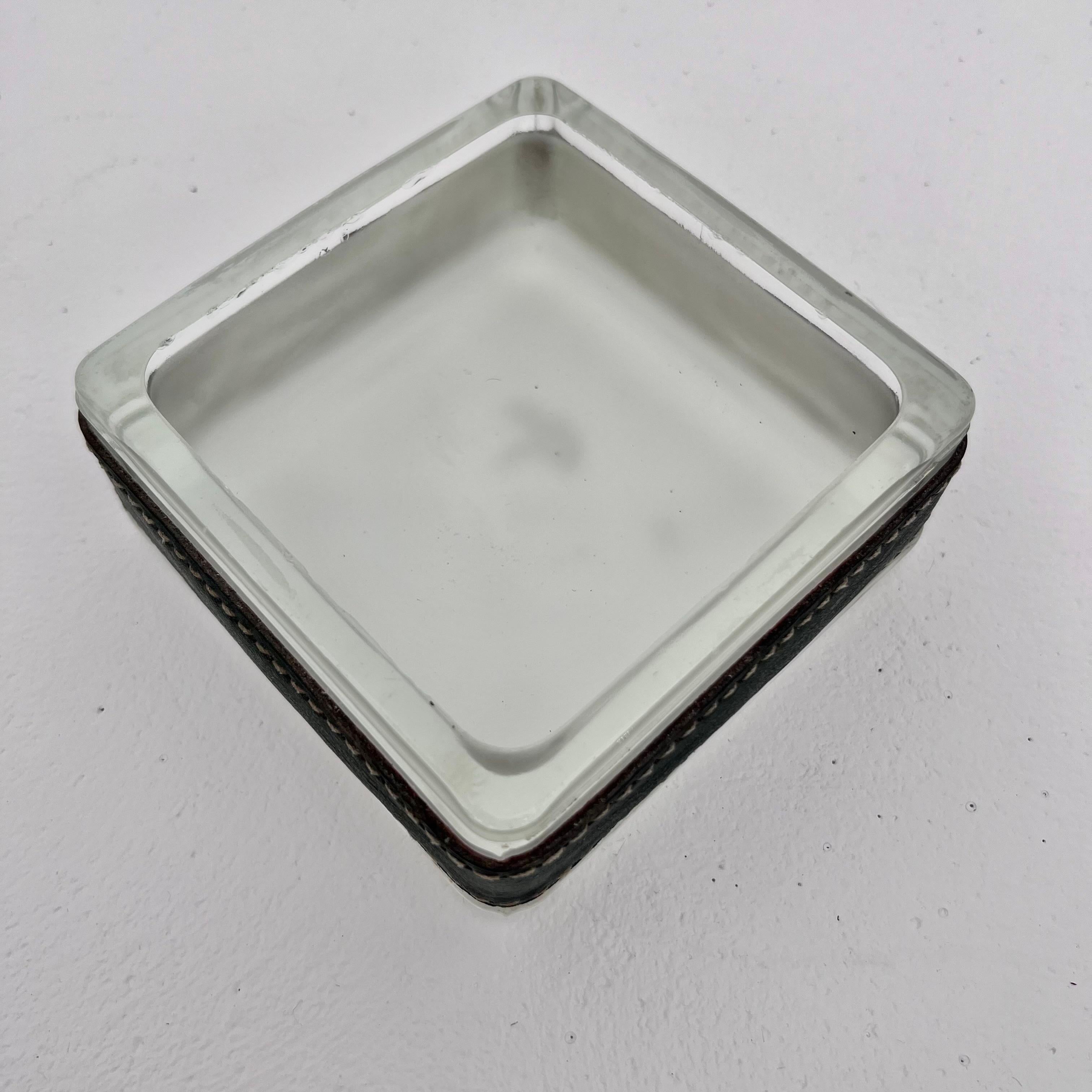 Jacques Adnet Glass Ashtray/Catchall, 1950s France For Sale 3