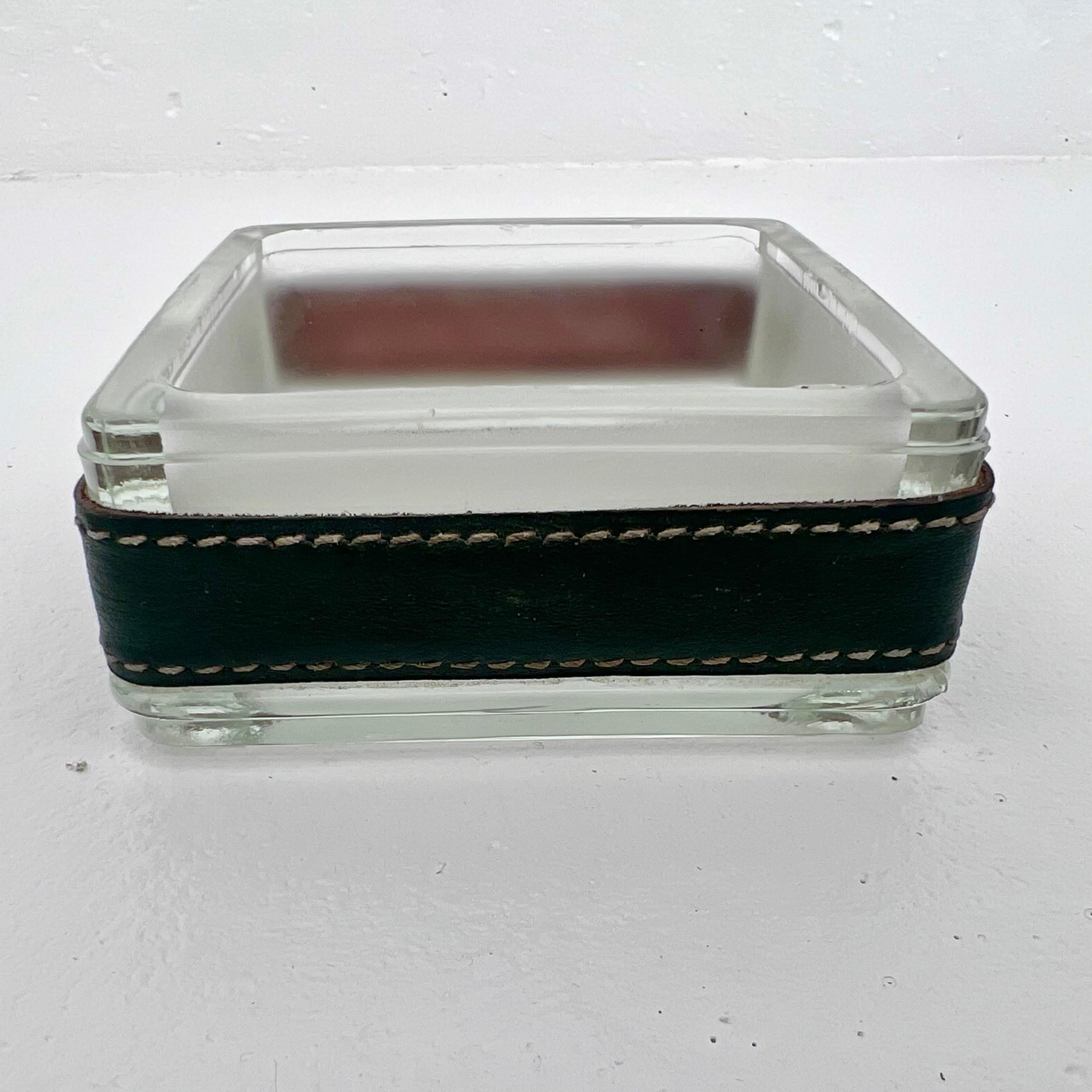 Mid-20th Century Jacques Adnet Glass Ashtray/Catchall, 1950s France For Sale