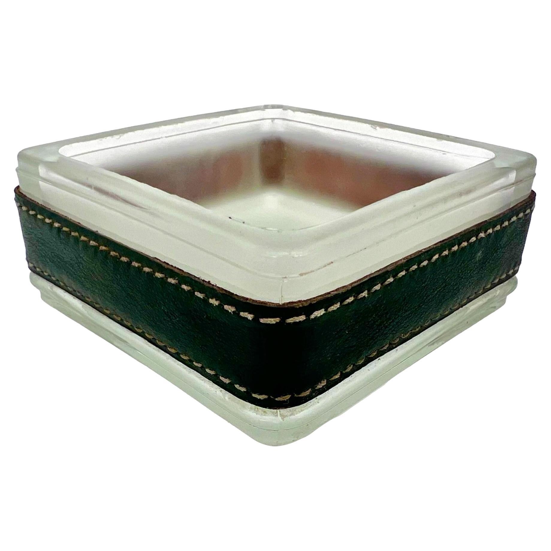 Jacques Adnet Glass Ashtray/Catchall, 1950s France For Sale