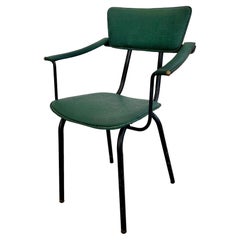 Jacques Adnet Green Armchair, 1950s France
