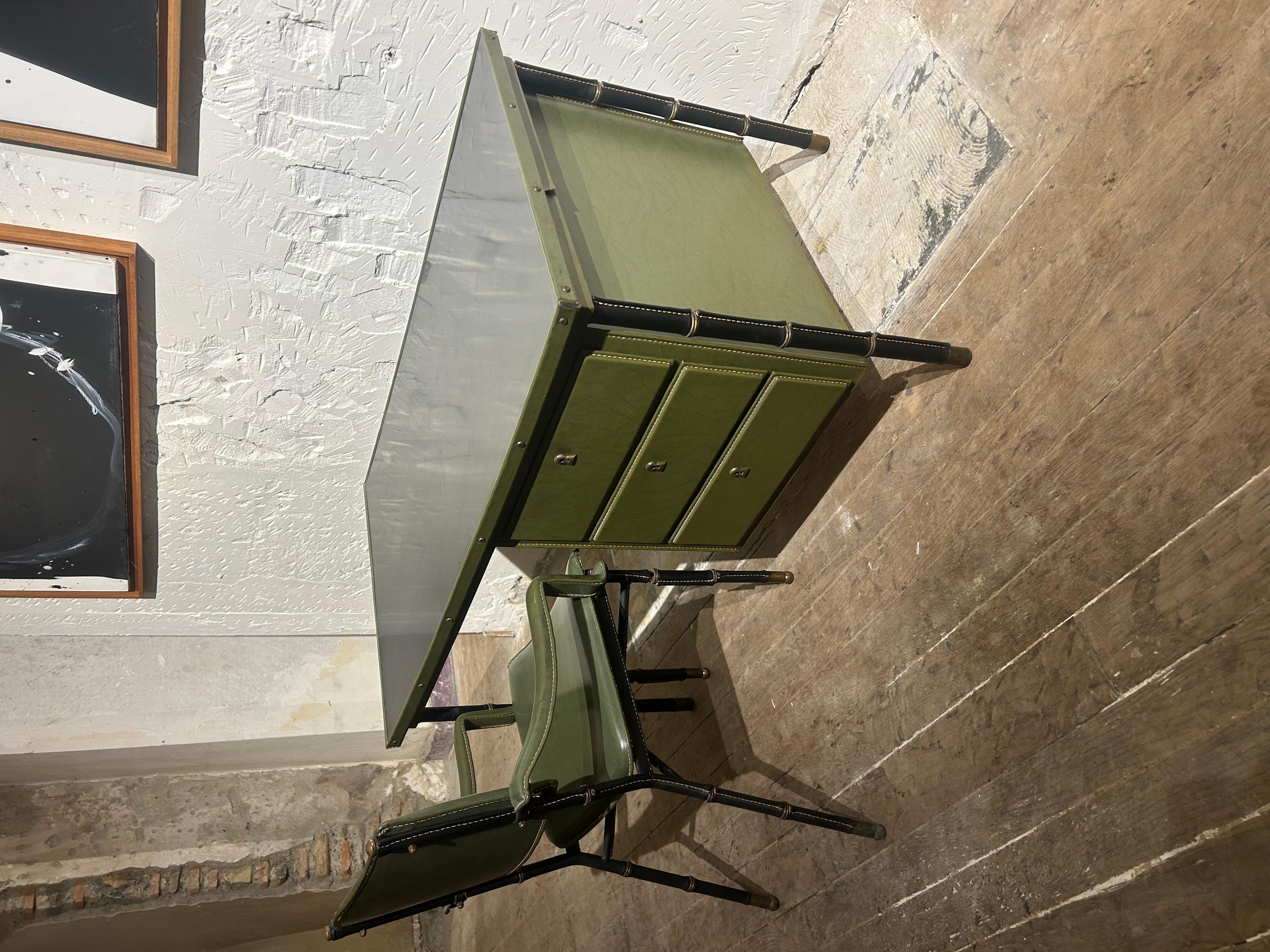 Jacques Adnet Desk, 1950’s In Good Condition For Sale In PAU, FR