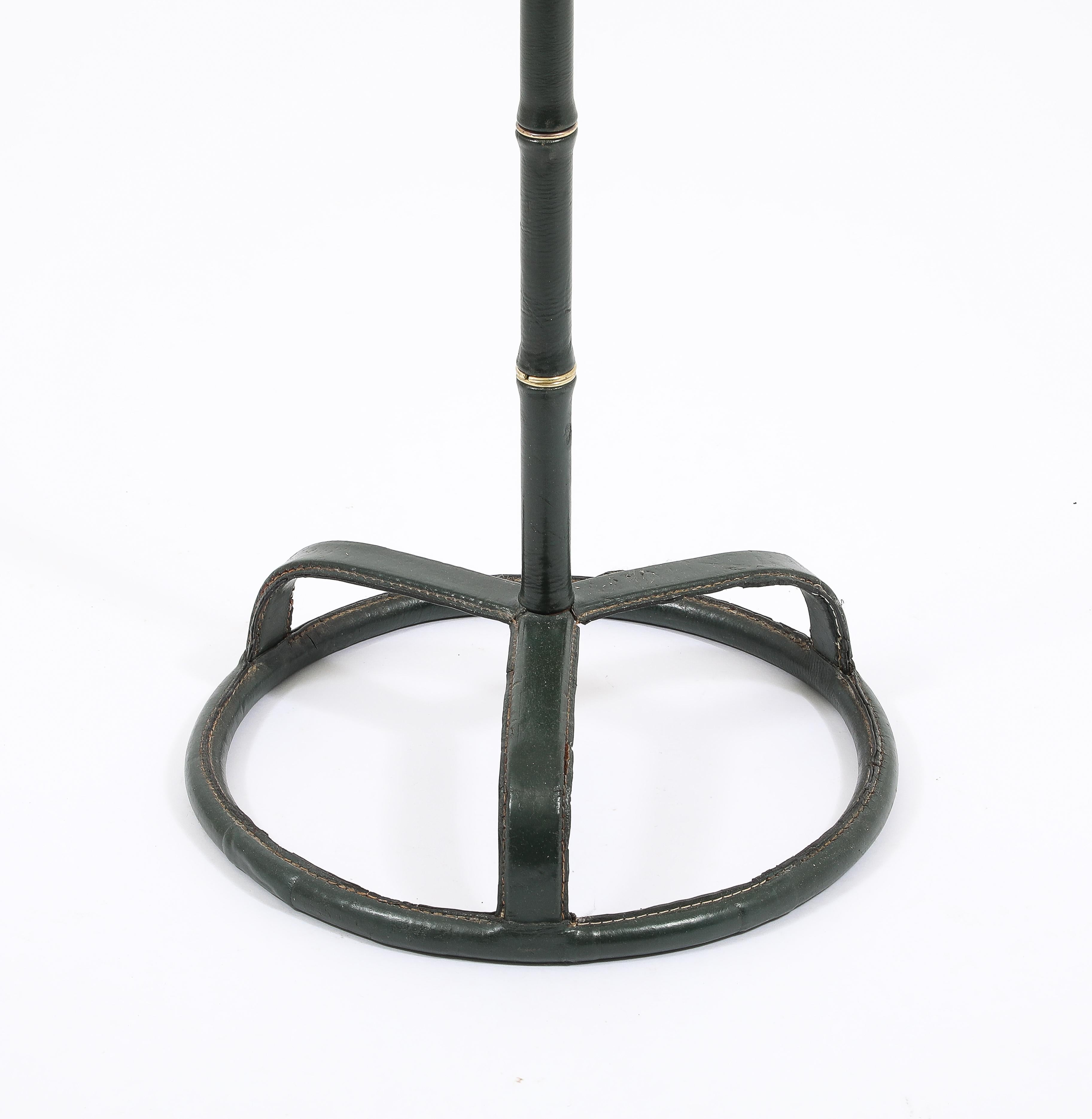Lámpara de pie Jacques Adnet Verde, Francia Años 50 en venta 5