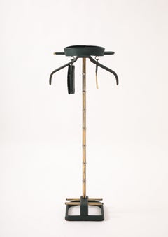 Jacques Adnet Style Green Valet, France 1950's