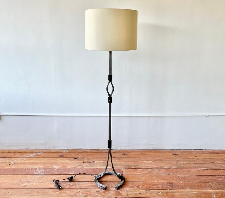 Jacques Adnet Iron Floor Lamp For Sale 4