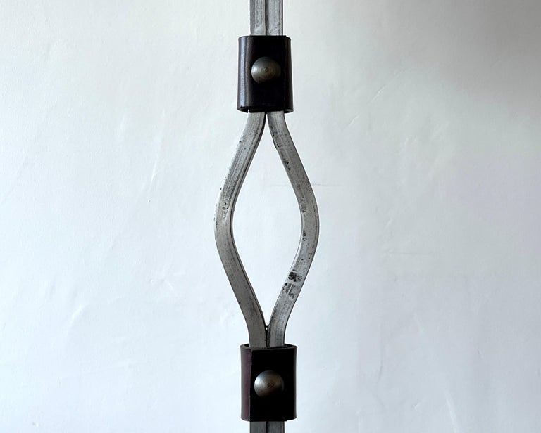 Mid-20th Century Jacques Adnet Iron Floor Lamp For Sale