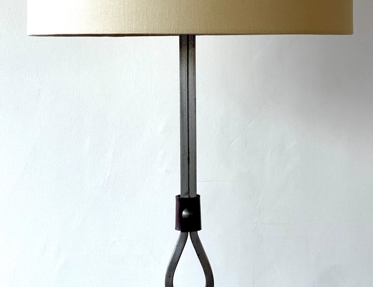 Jacques Adnet Iron Floor Lamp For Sale 1
