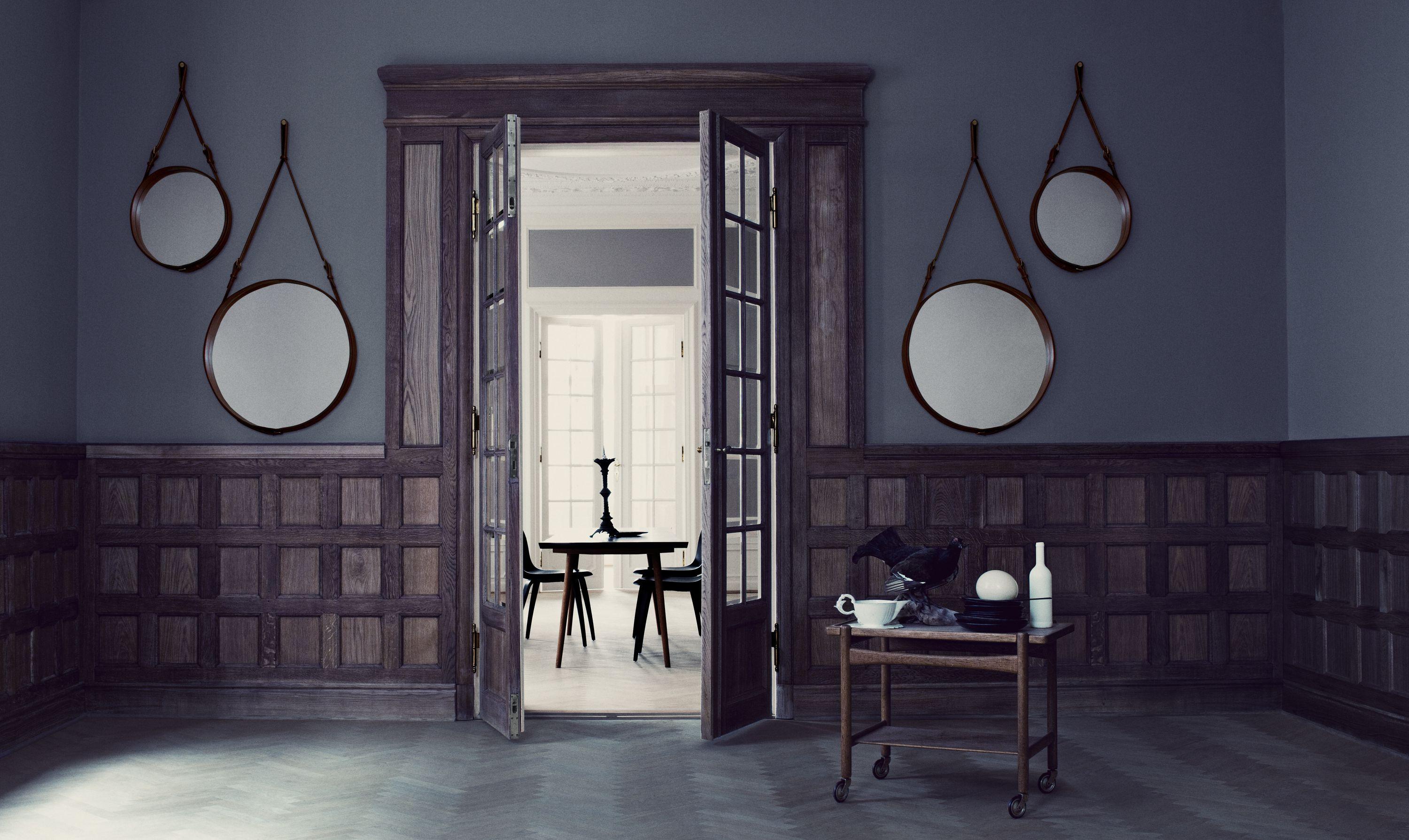 Mid-Century Modern Jacques Adnet Grand miroir 