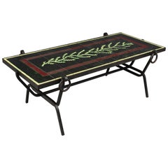 Jacques Adnet Lava Stone Iron Table