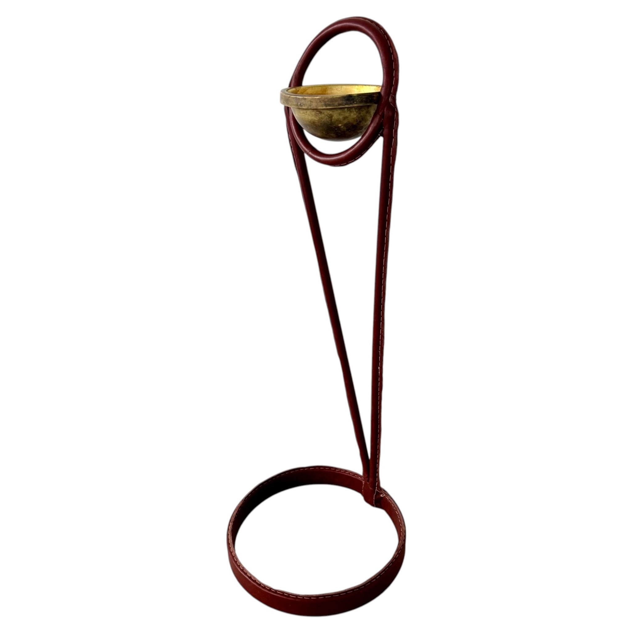 Georges Jouve and Mathieu Matégot Style Ceramic Standing Ashtray
