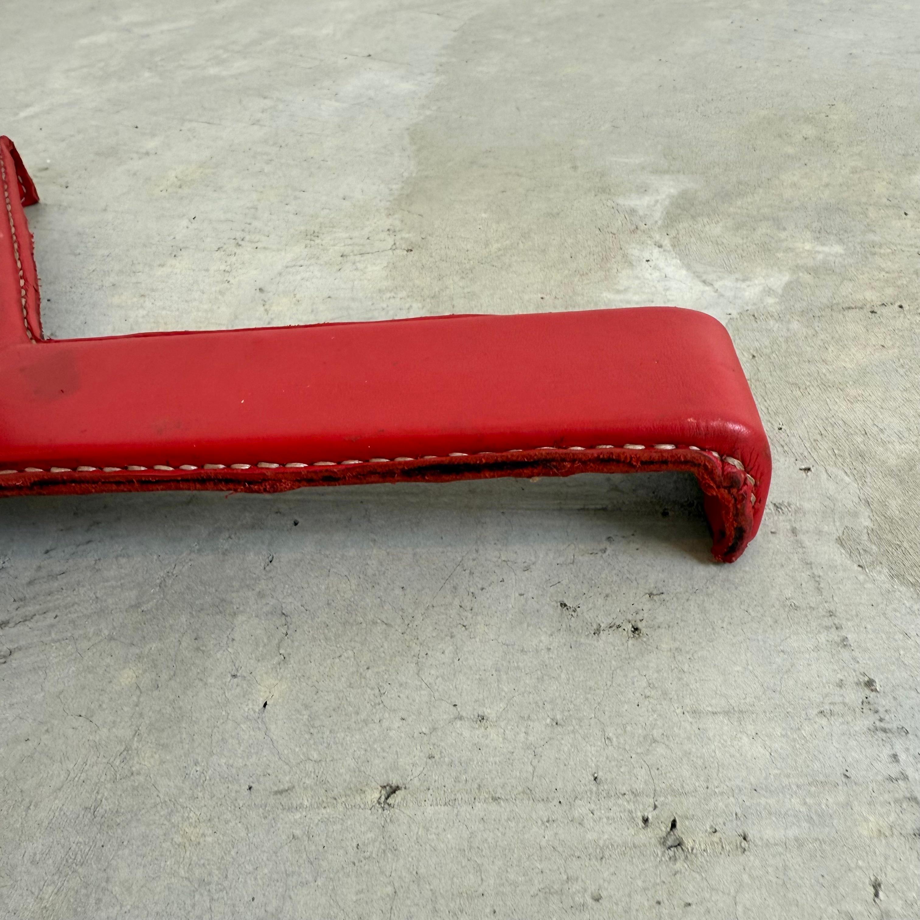 Jacques Adnet Table Cocktail Cuir et Verre, 1950 France en vente 11