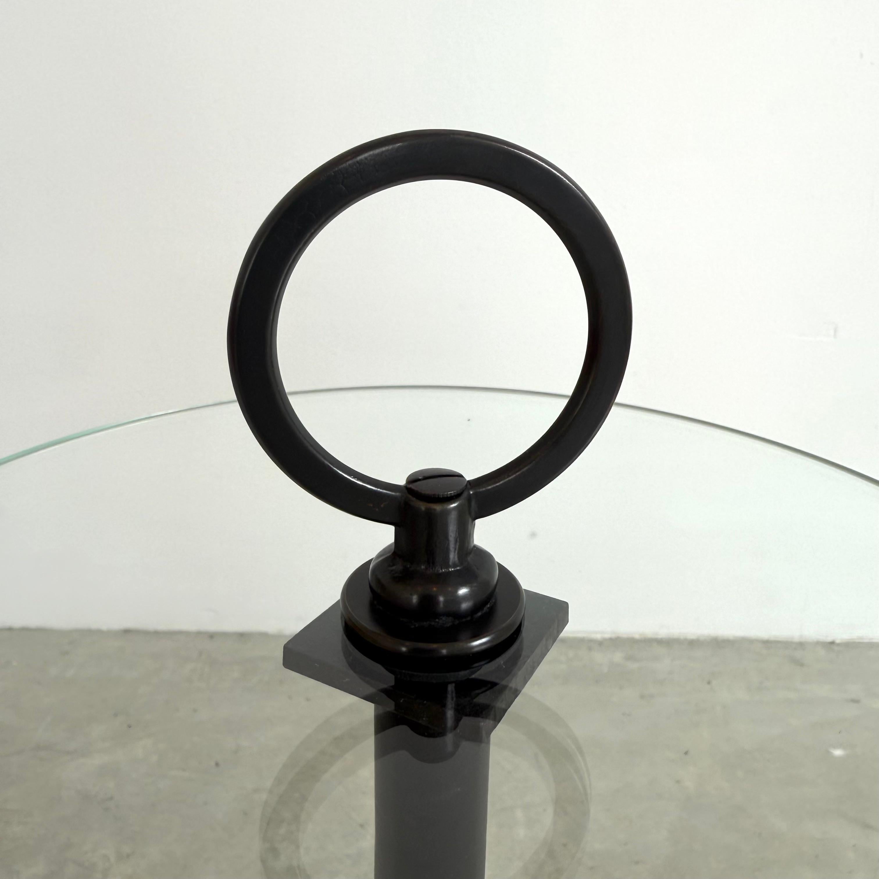 Jacques Adnet Table Cocktail Cuir et Verre, 1950 France en vente 2