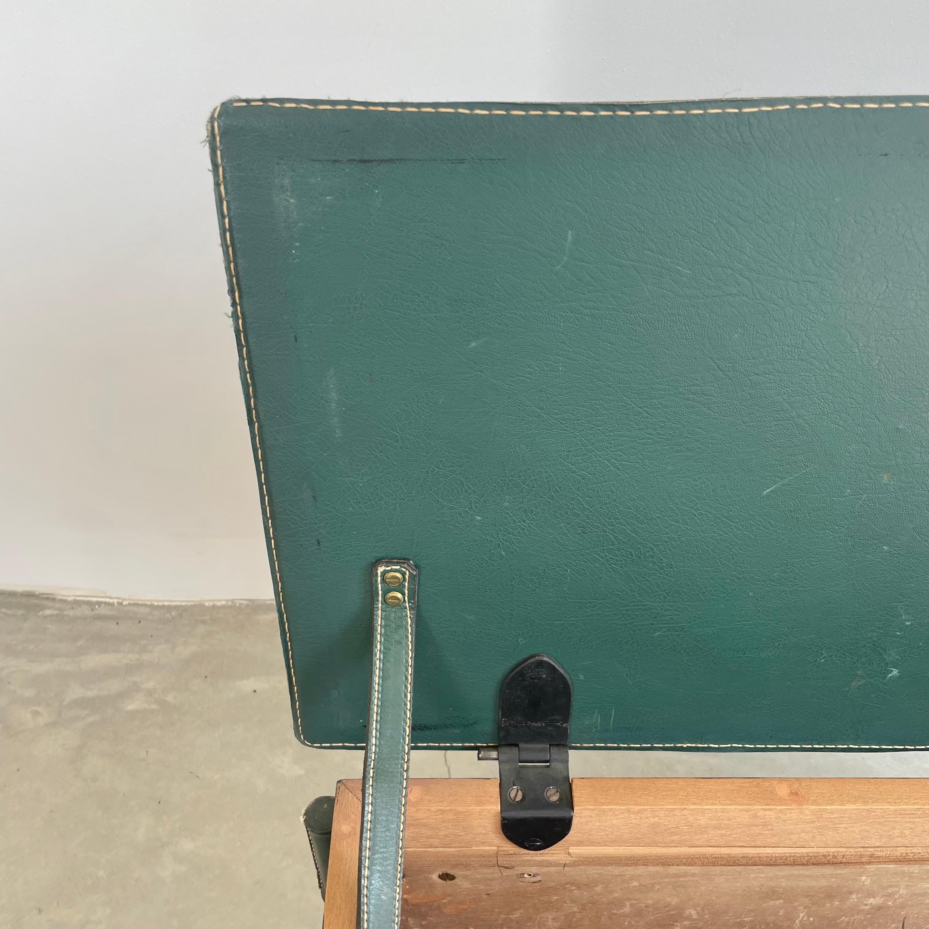 Jacques Adnet Leather and Oak Bench / Storage Chest, 1950s For Sale 6