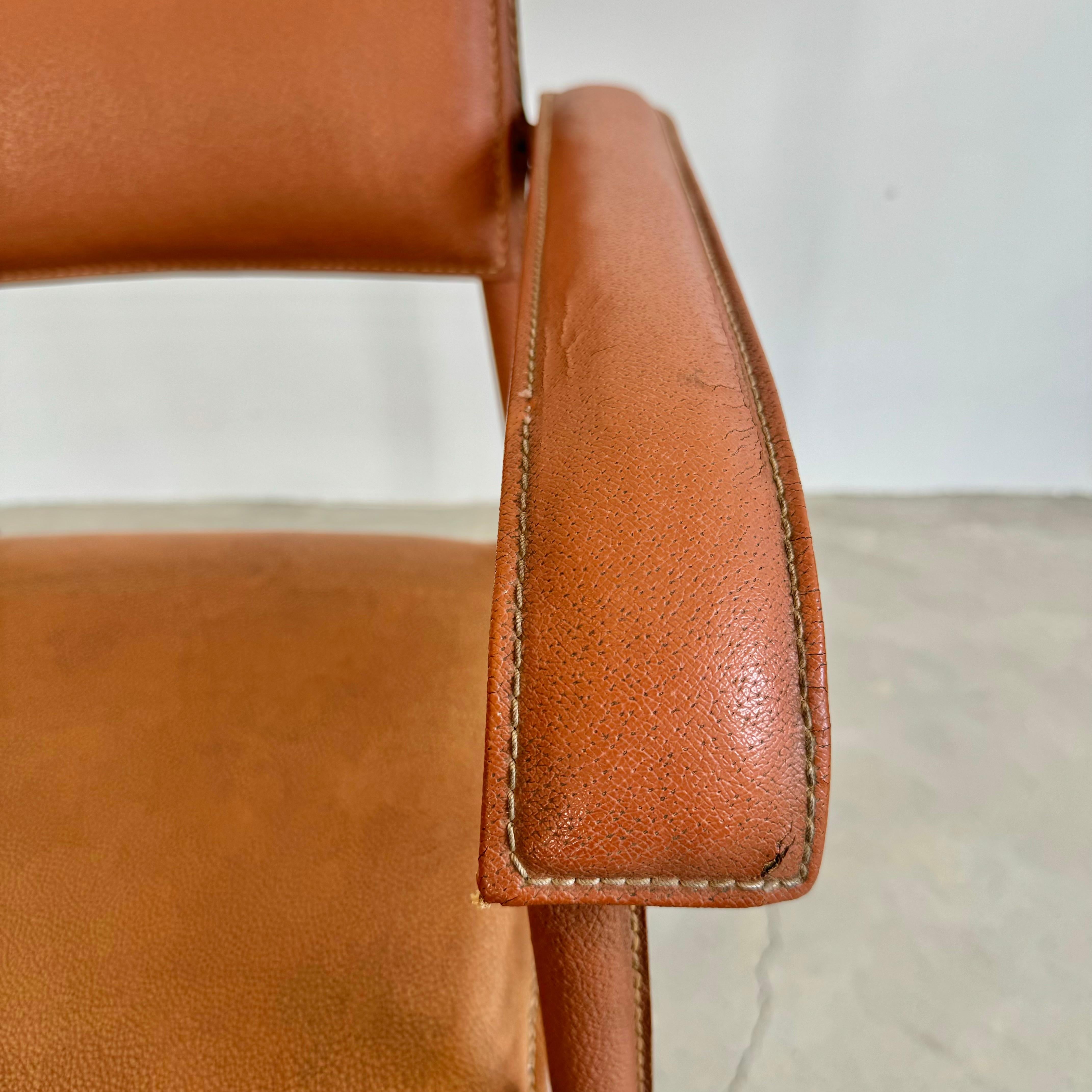 Jacques Adnet Leather Armchair, 1950s France For Sale 6