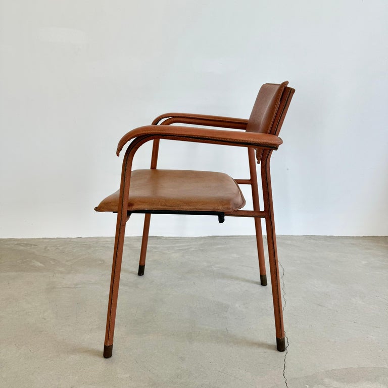 Jacques Adnet Leather Armchair, 1950s France For Sale at 1stDibs