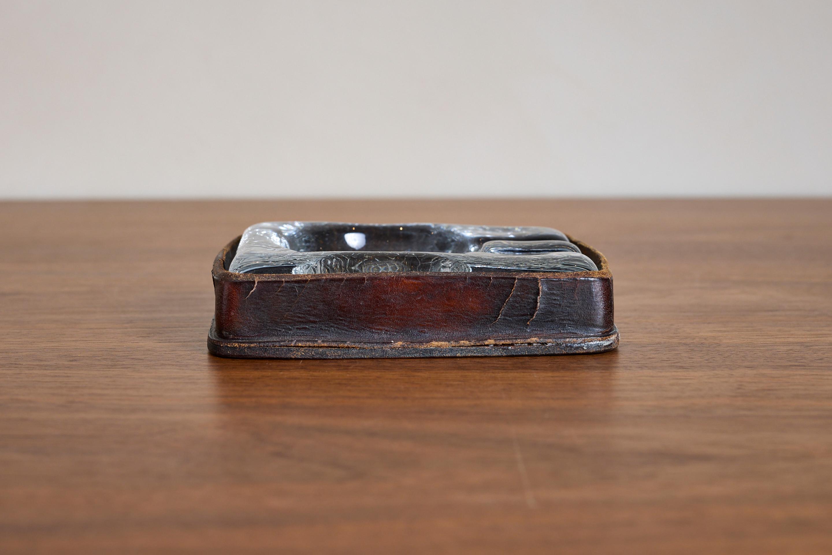 Jacques Adnet Leather Ashtray en vente 6