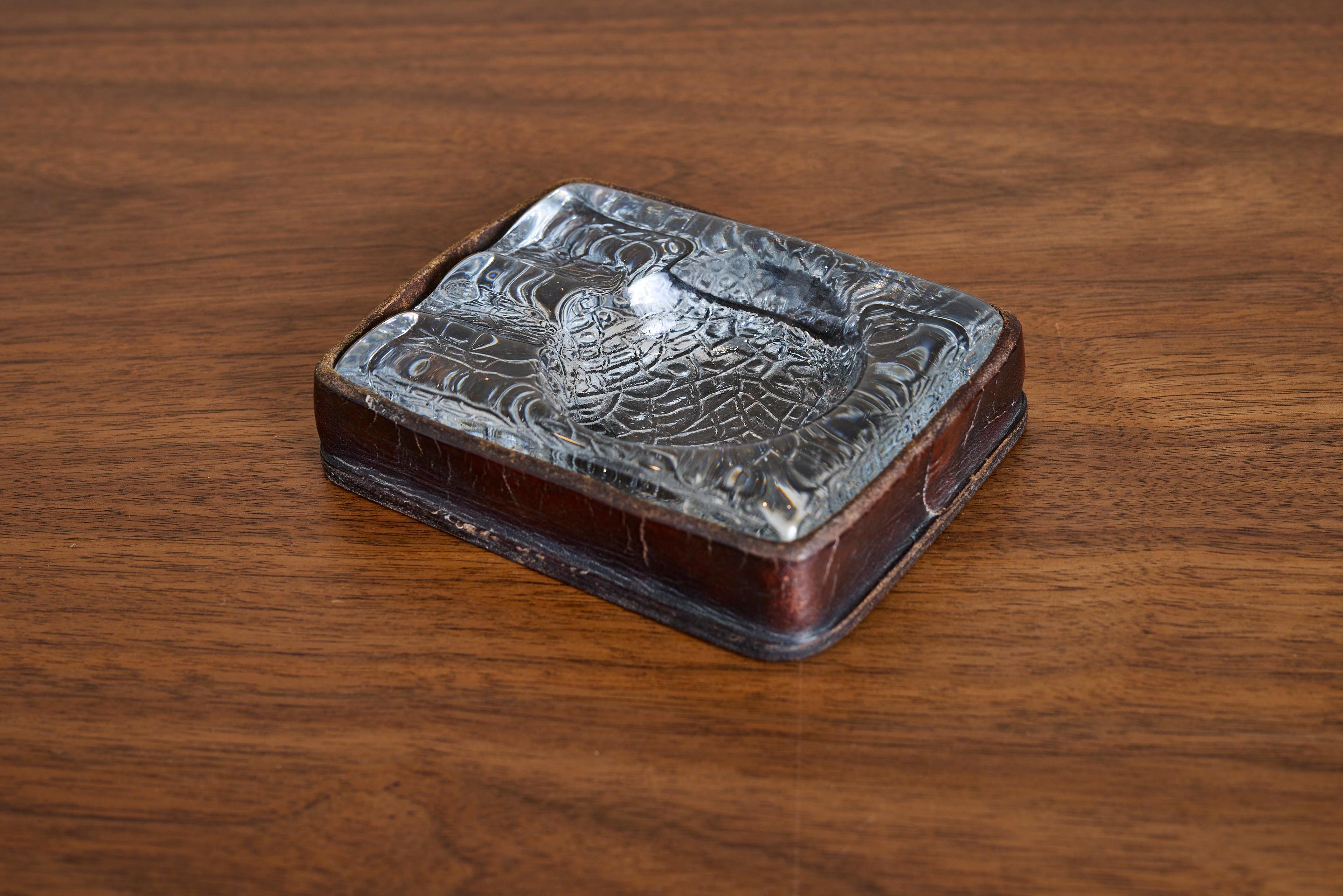 Jacques Adnet Leather Ashtray en vente 9