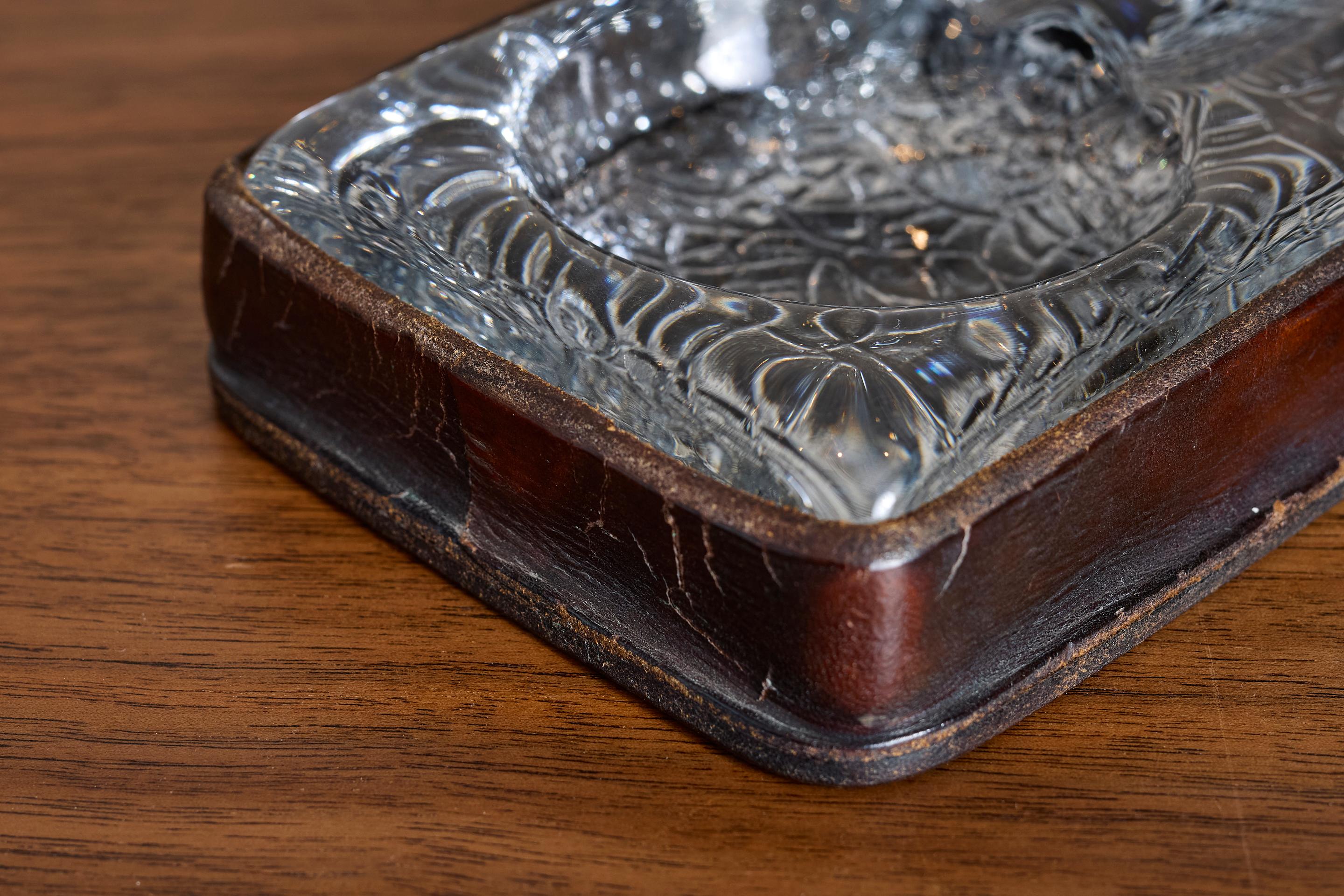 Jacques Adnet Leather Ashtray en vente 2