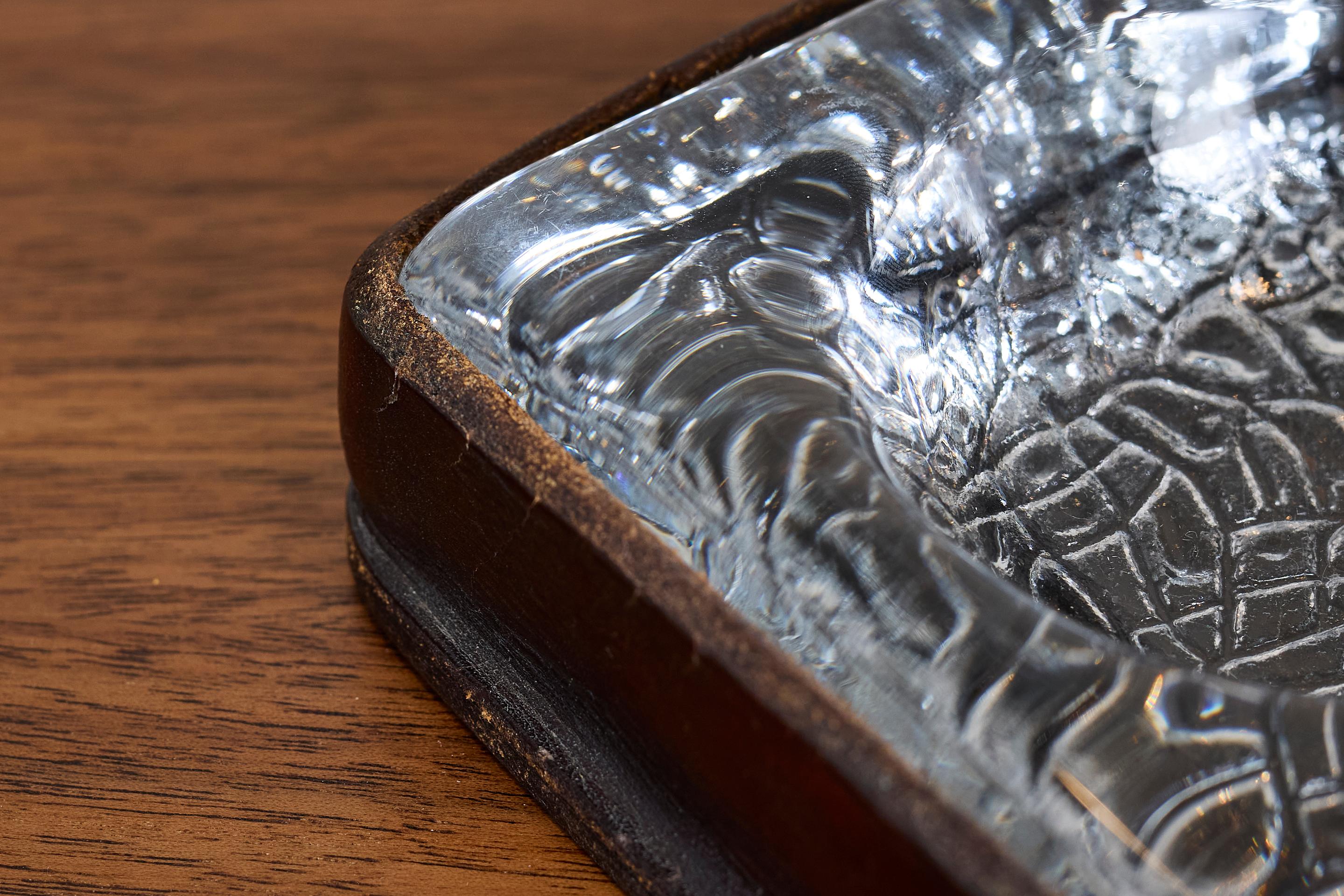 Jacques Adnet Leather Ashtray en vente 3