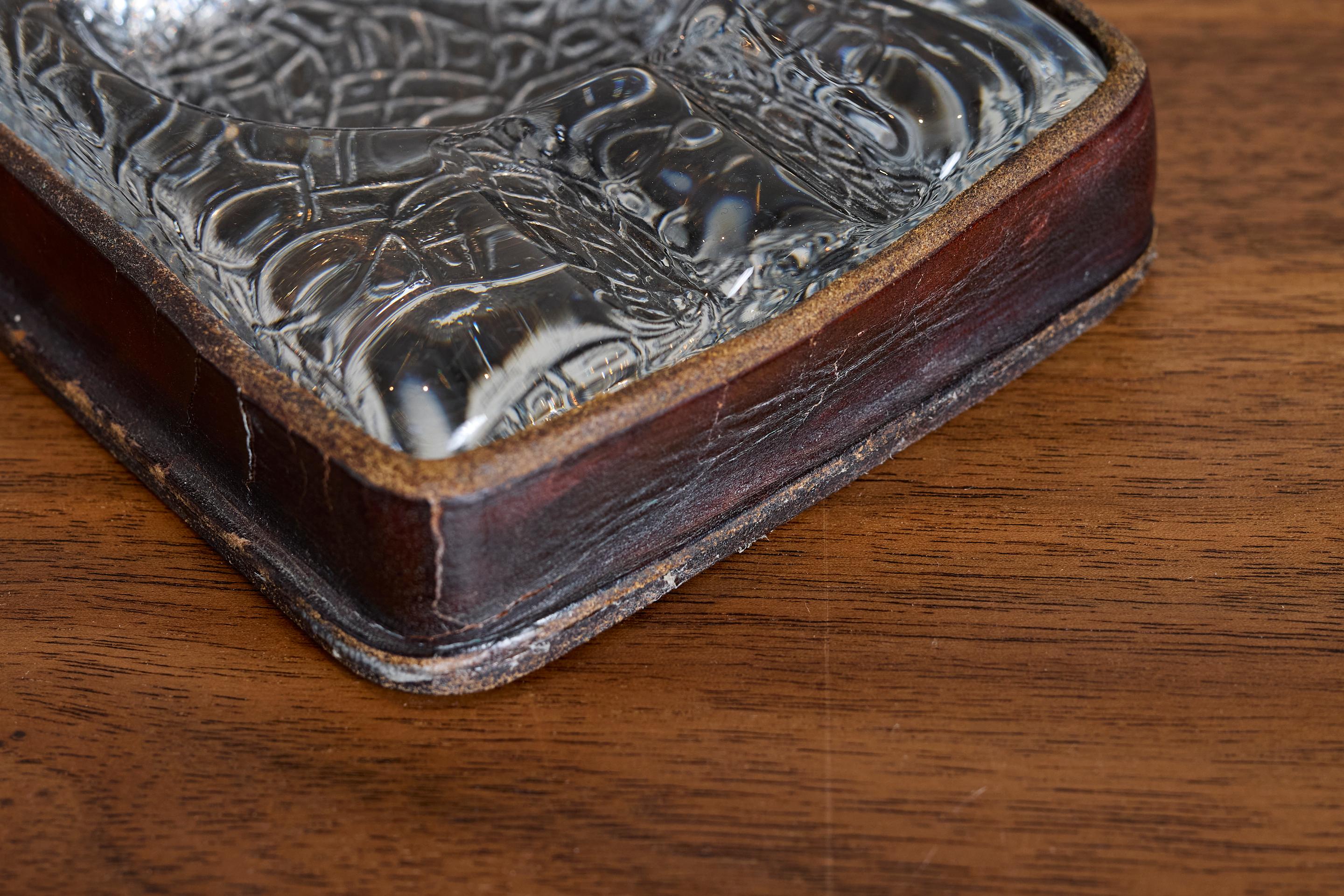 Jacques Adnet Leather Ashtray en vente 4