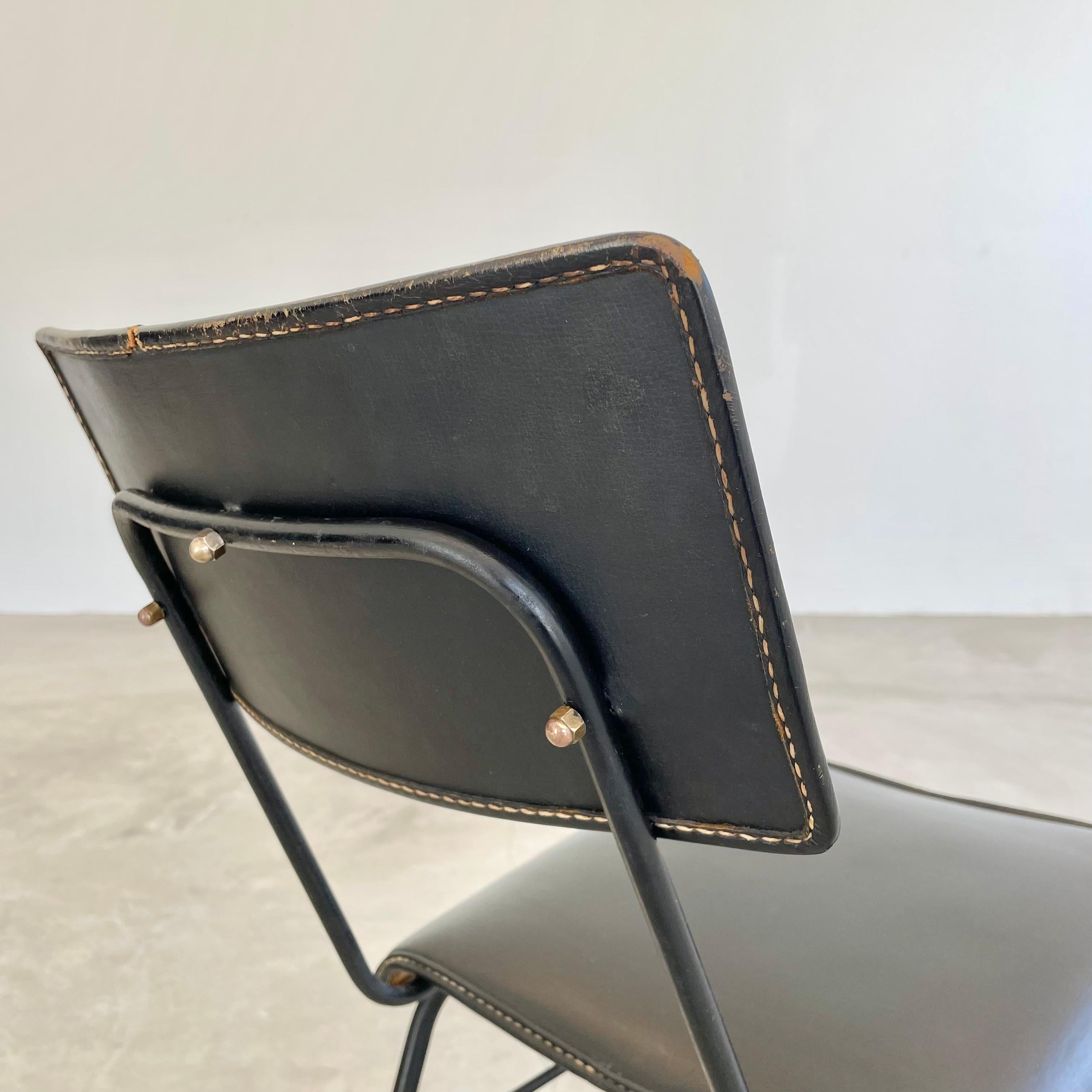 Jacques Adnet Leather Chair For Sale 6