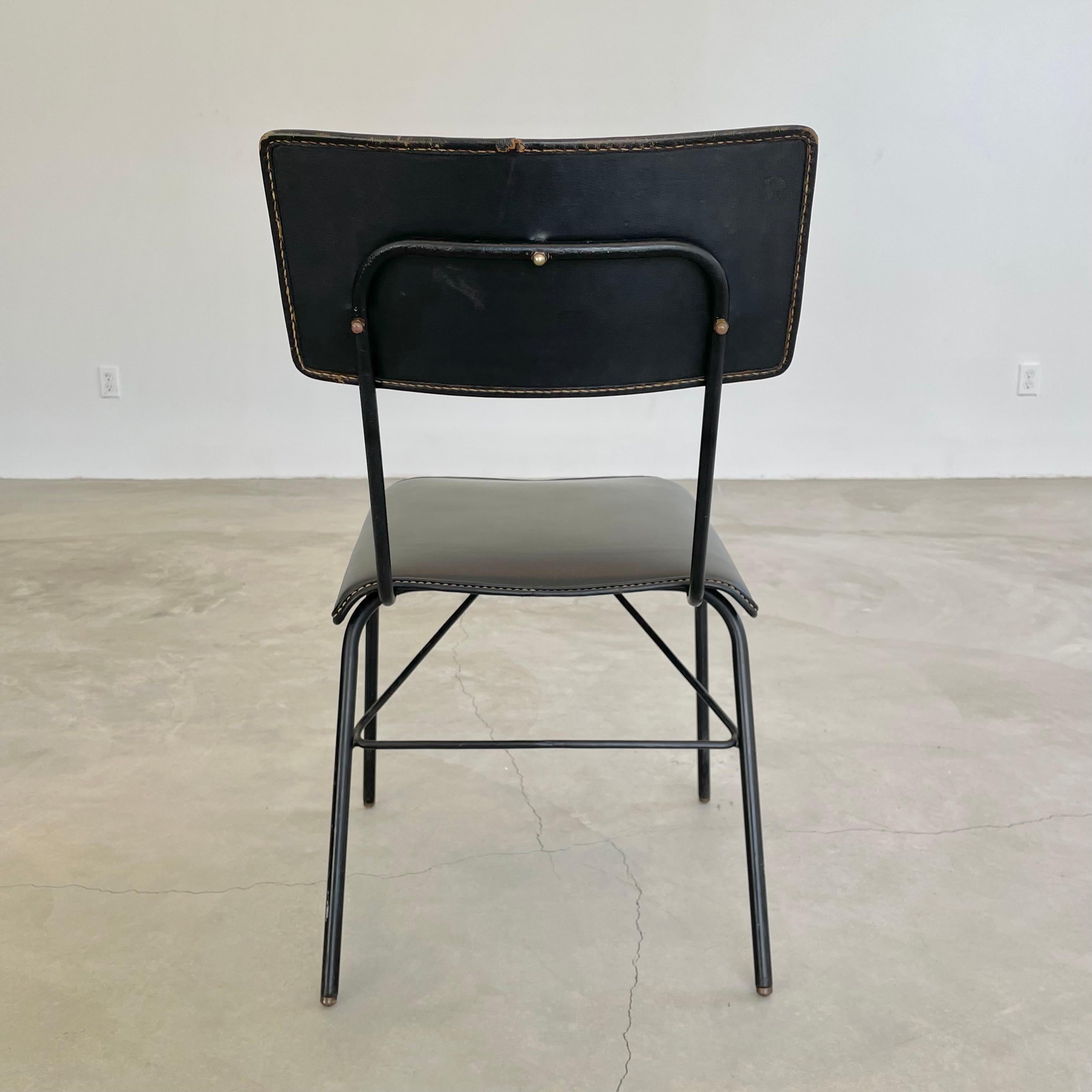 Jacques Adnet Leather Chair For Sale 2