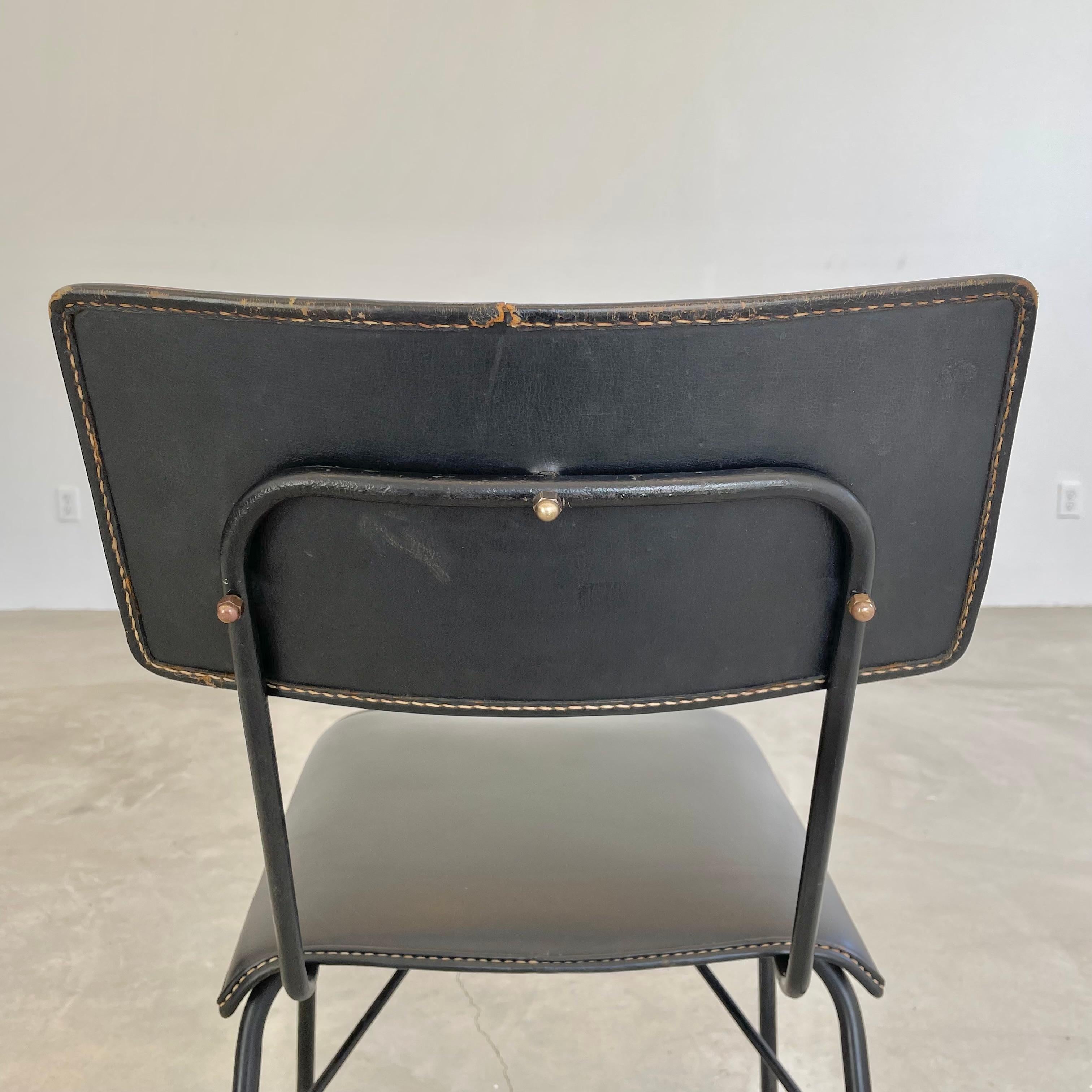 Jacques Adnet Leather Chair For Sale 3