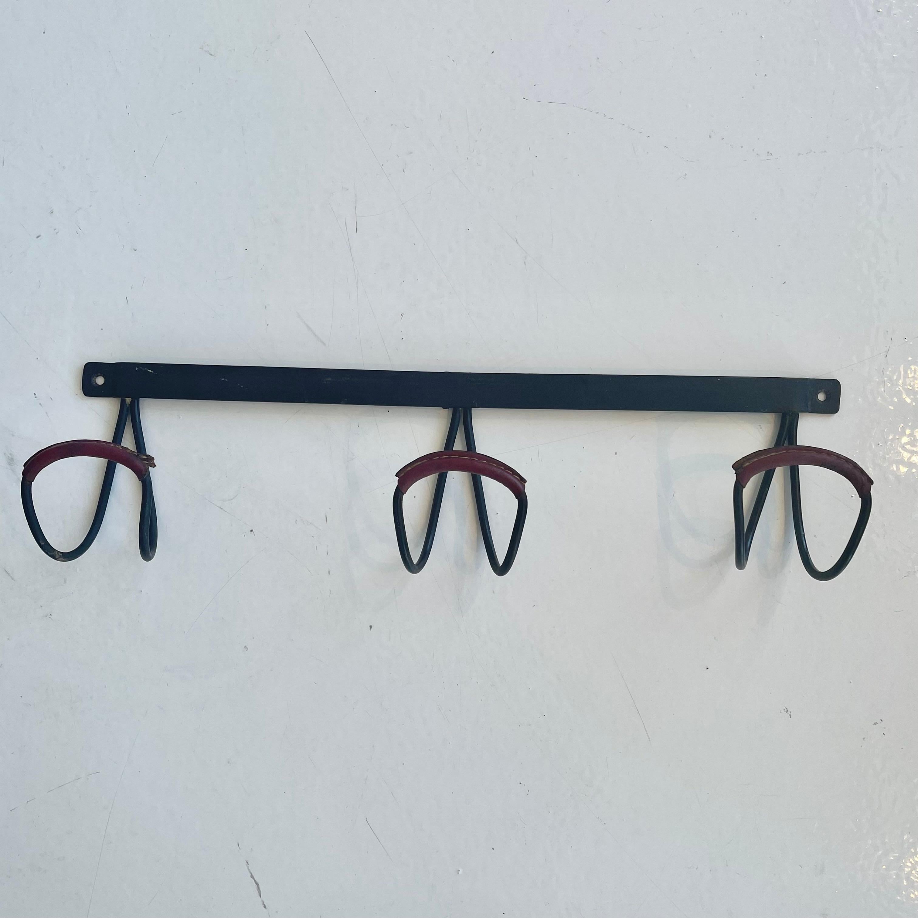 Jacques Adnet Leather Coat Rack 2