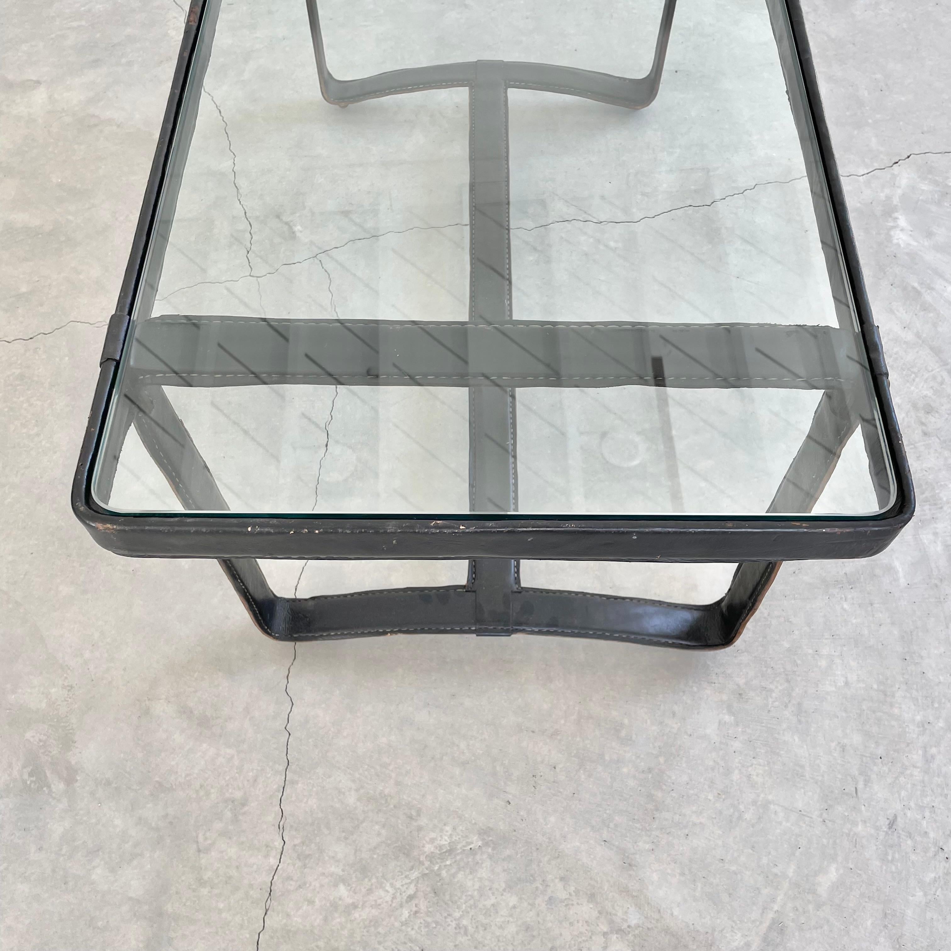 Jacques Adnet Leather Coffee Table, 1950s For Sale 7